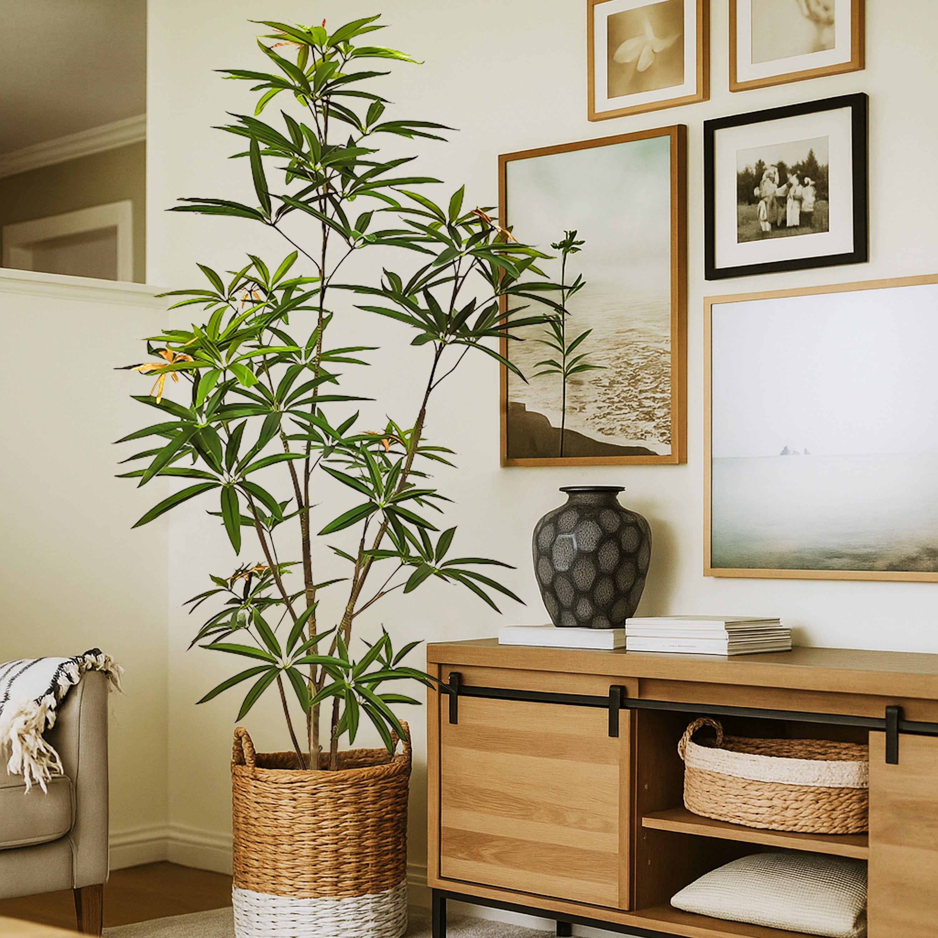 Faux Australian Umbrella Tree 71"H