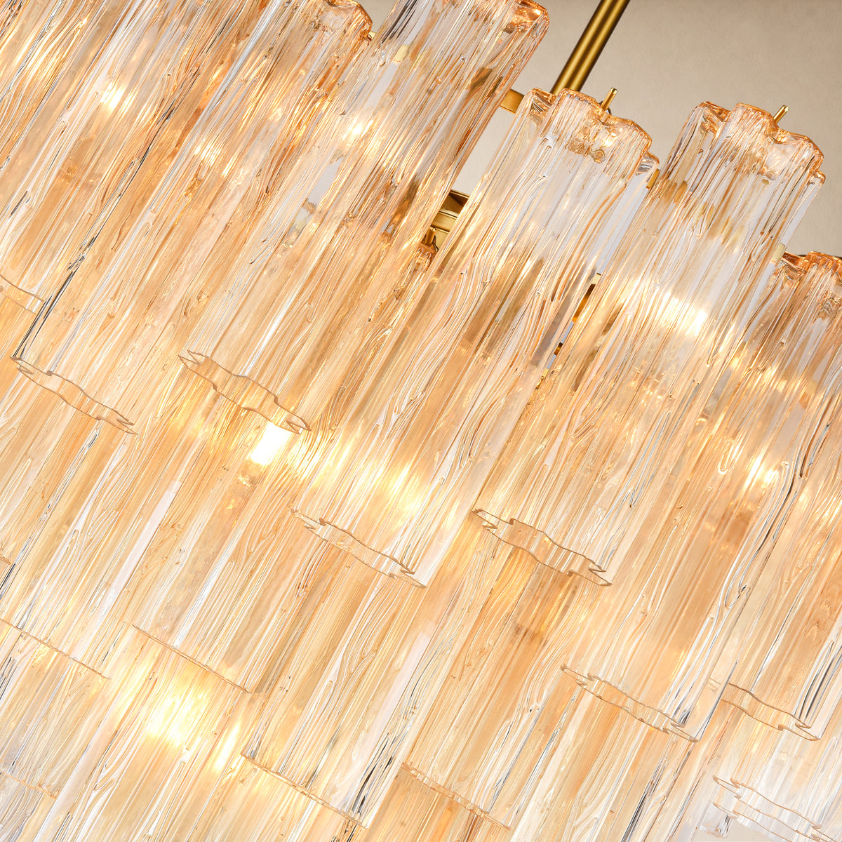 Lumeris Glass Tiered Round Chandelier 30"D