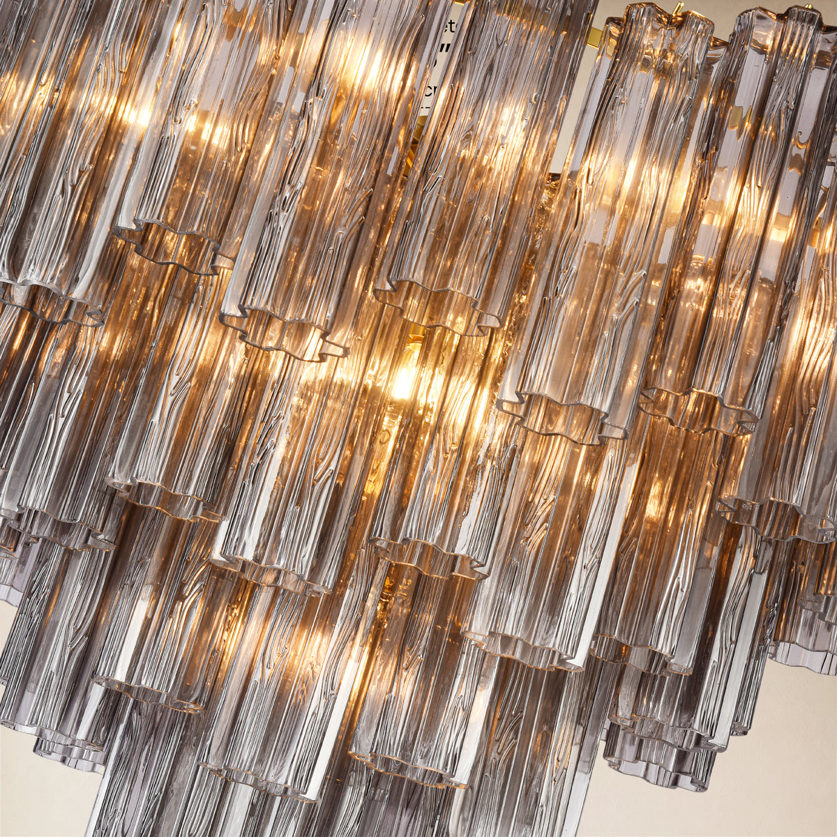 Lumeris Glass Tiered Round Chandelier 30"D