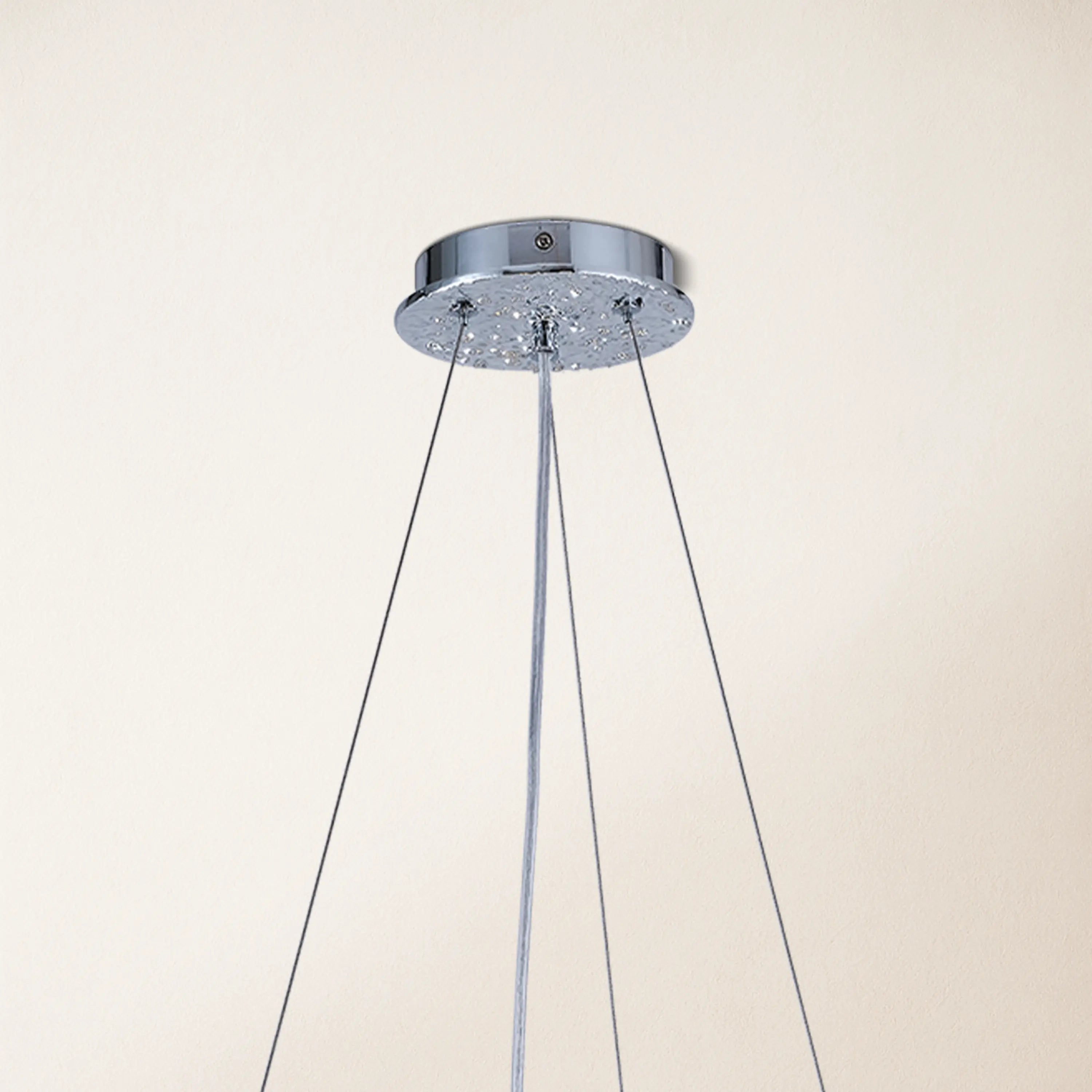 Frostleaf Crystal Cascade Branch Round Chandelier 30"D