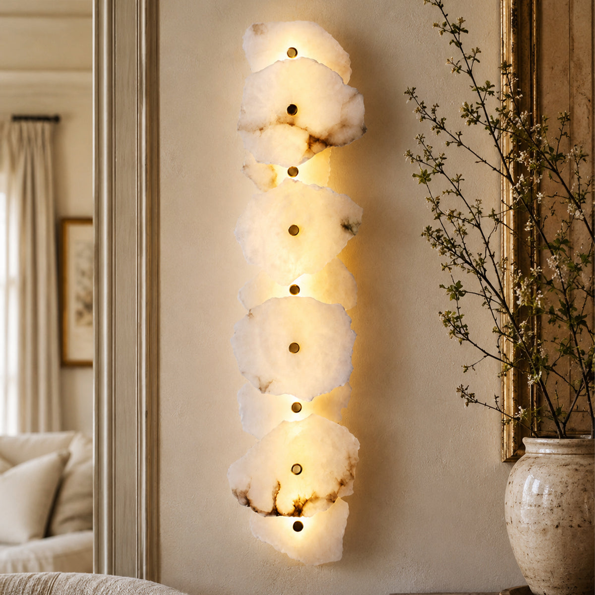 Arscelia Alabaster Linear Wall Sconce