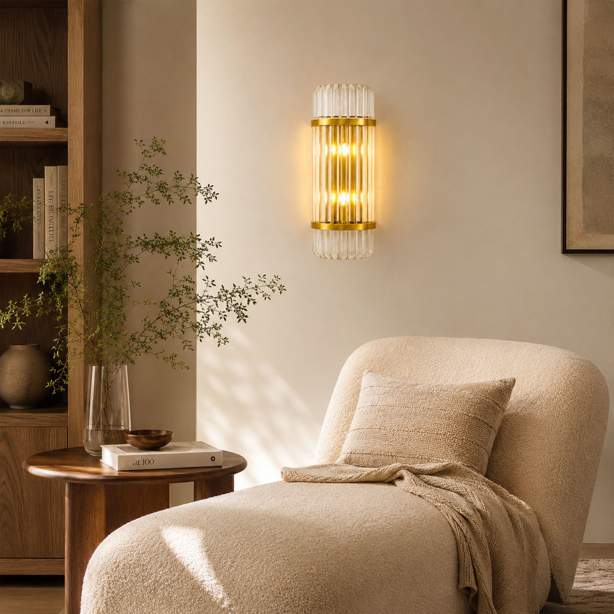 Oryana Crystal Icicle Wall Sconce 8.3"