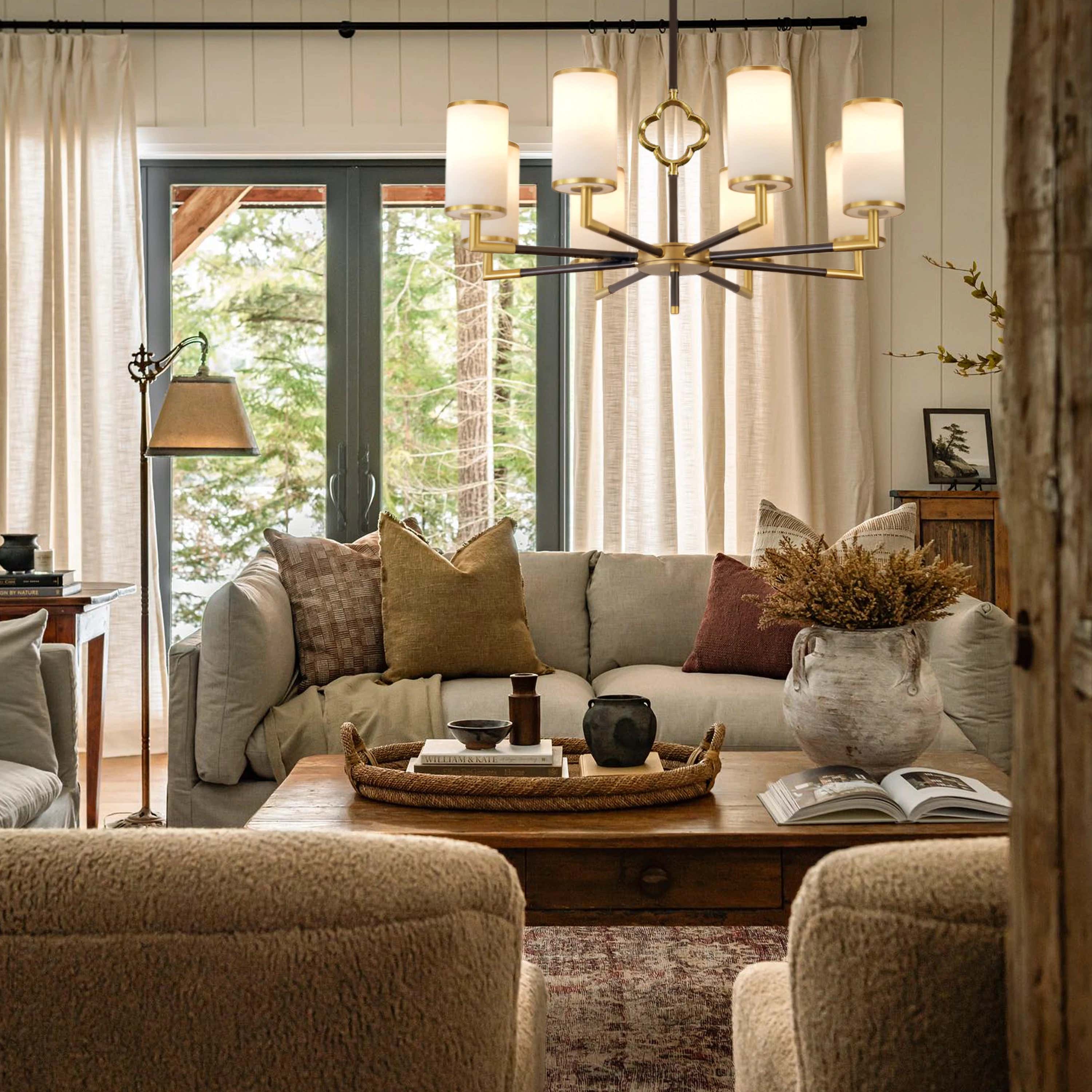 Moral Multi-layer Branda Alabaster Round chandelier 34"D#Finish_Gold