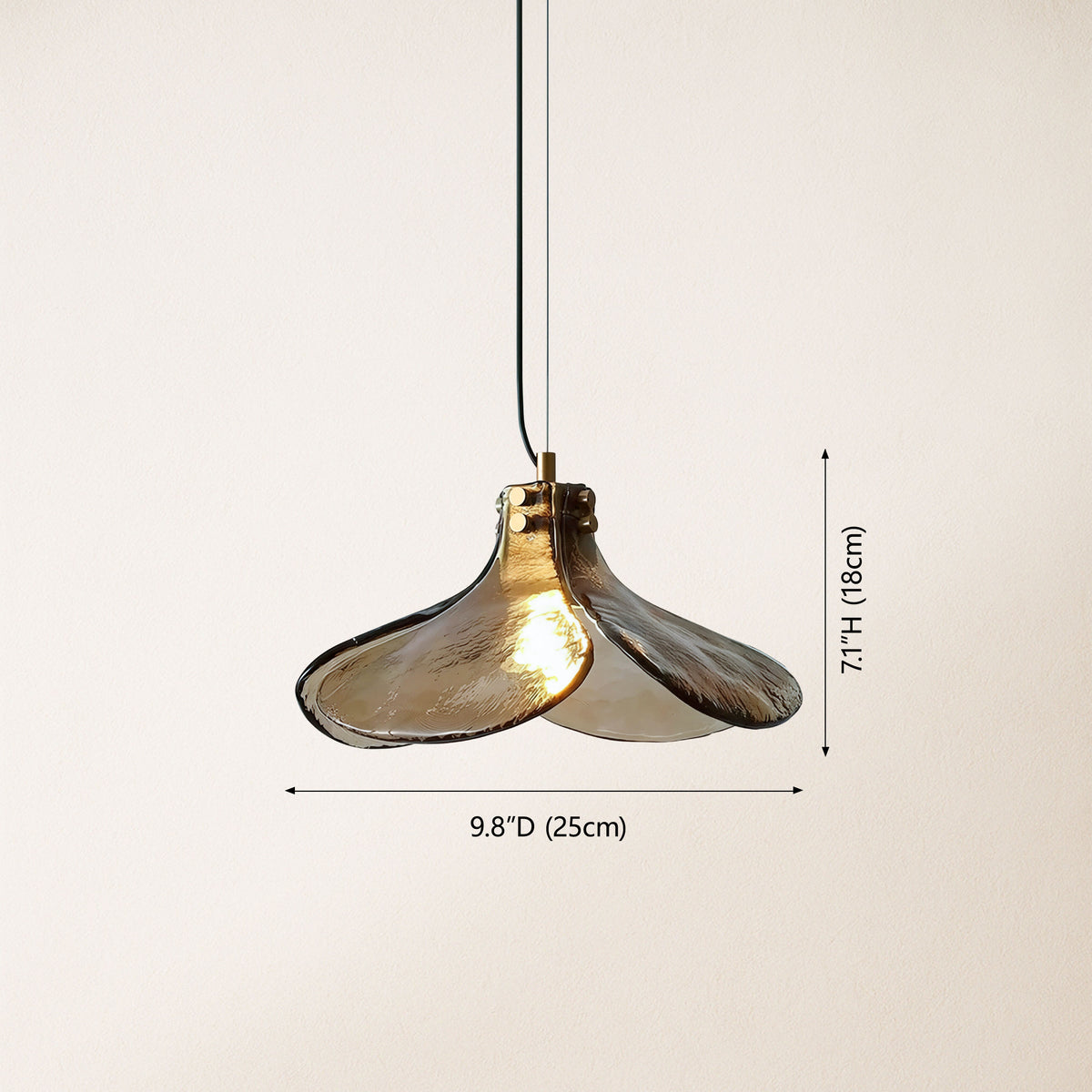 Eora Amber Glass Pendant Light