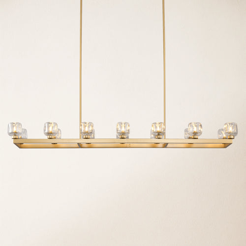 Vellum Rectangular Chandelier 68"