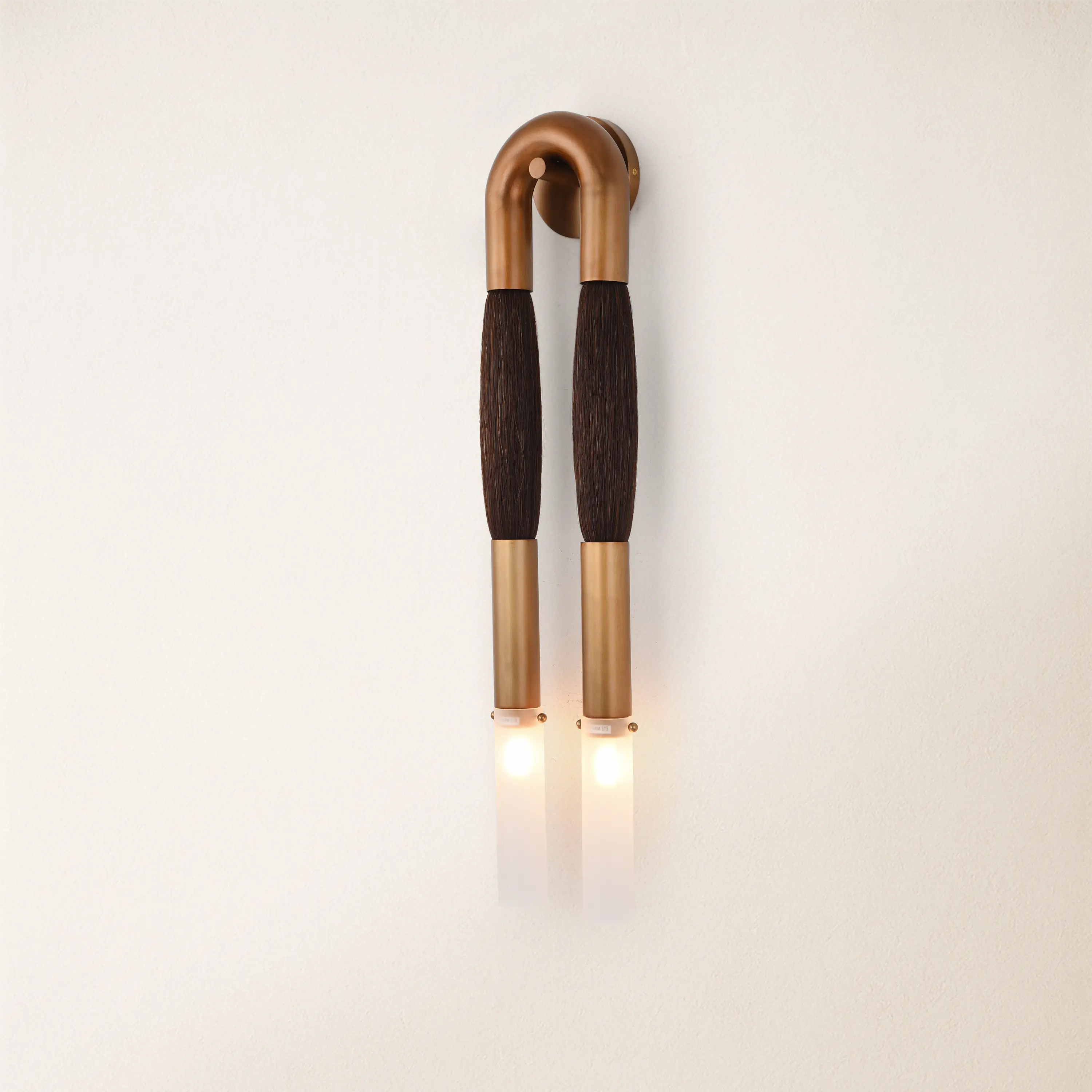 Horsehair Solid Brass Wall Sconce 30''H