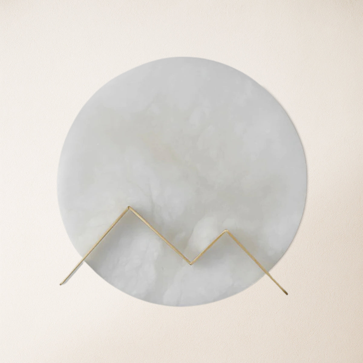 M Letter Alabaster Dish Wall Sconce 7.9"D
