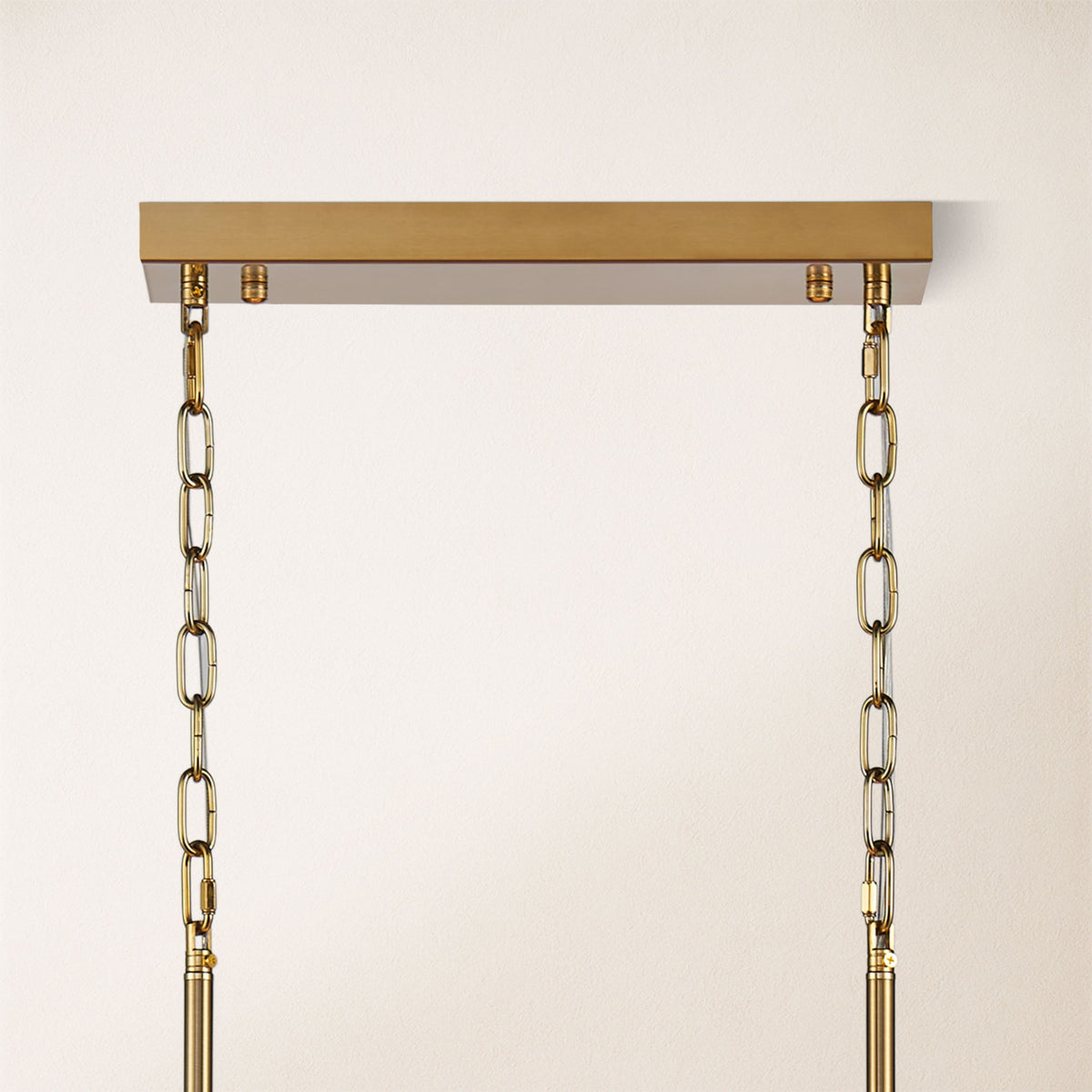 Nivislight Alabaster 2-Tier Rectangular Chandelier 40"D