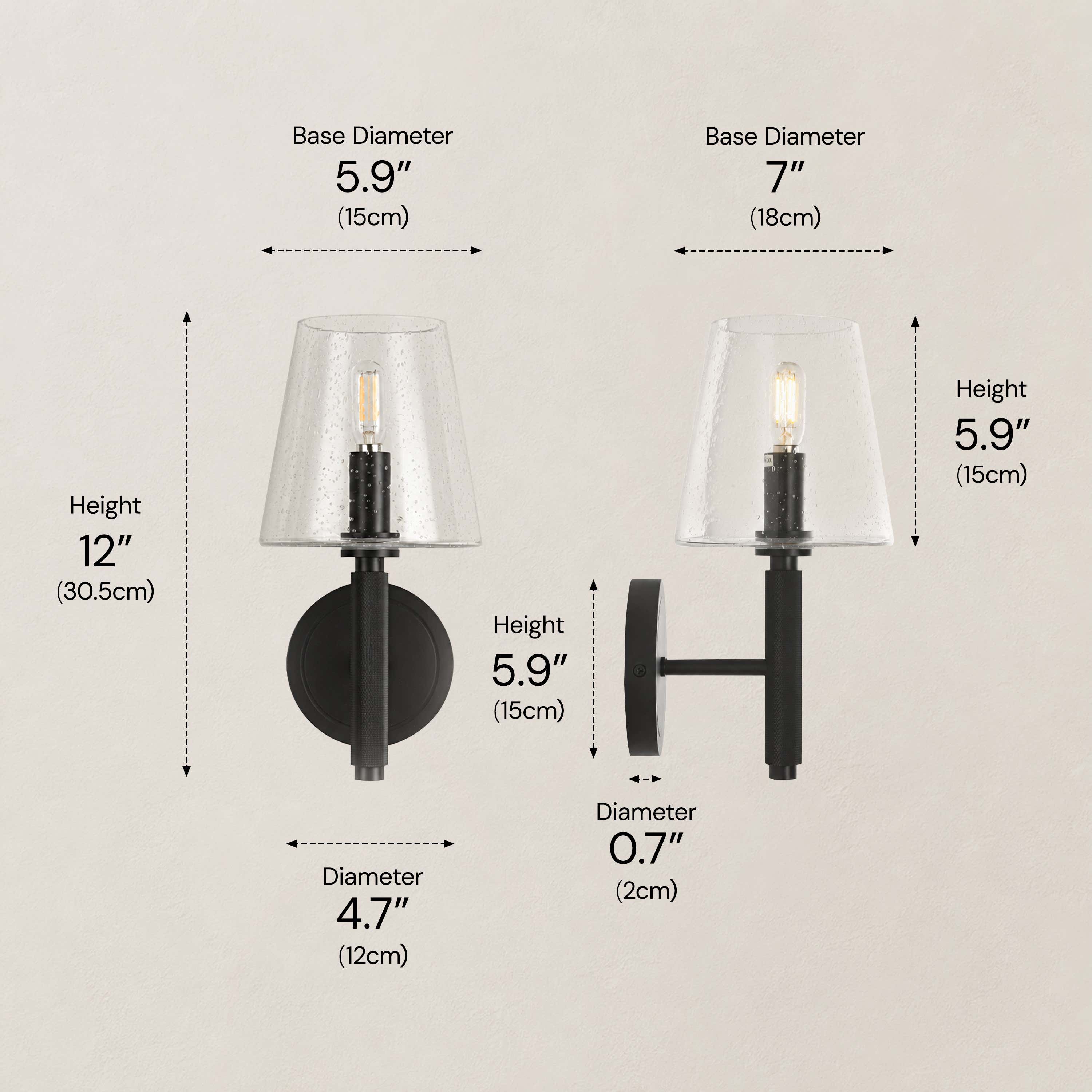 Evora Bubble Glass Wall Sconce