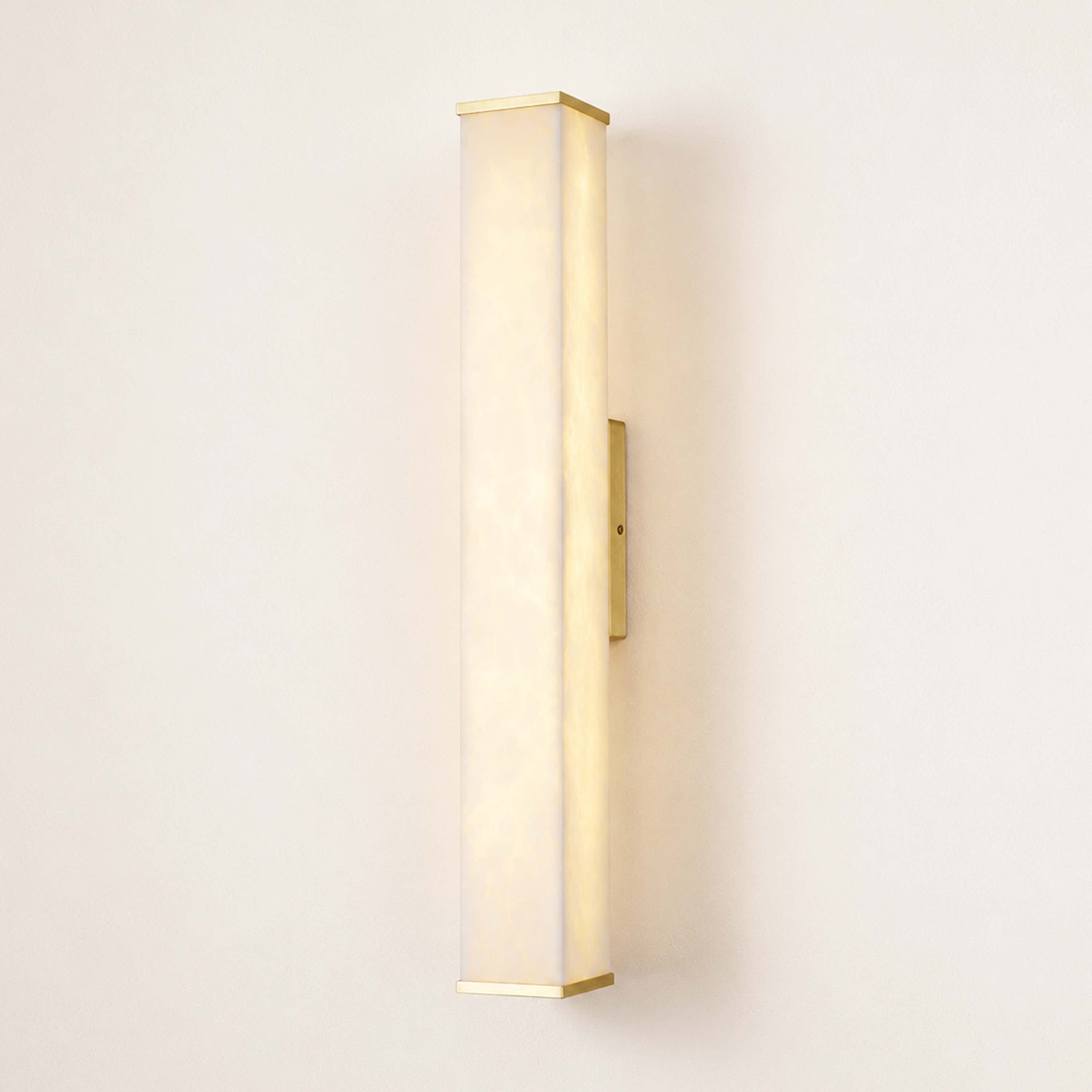 Valoria Alabaster Rectangular Wall Sconce
