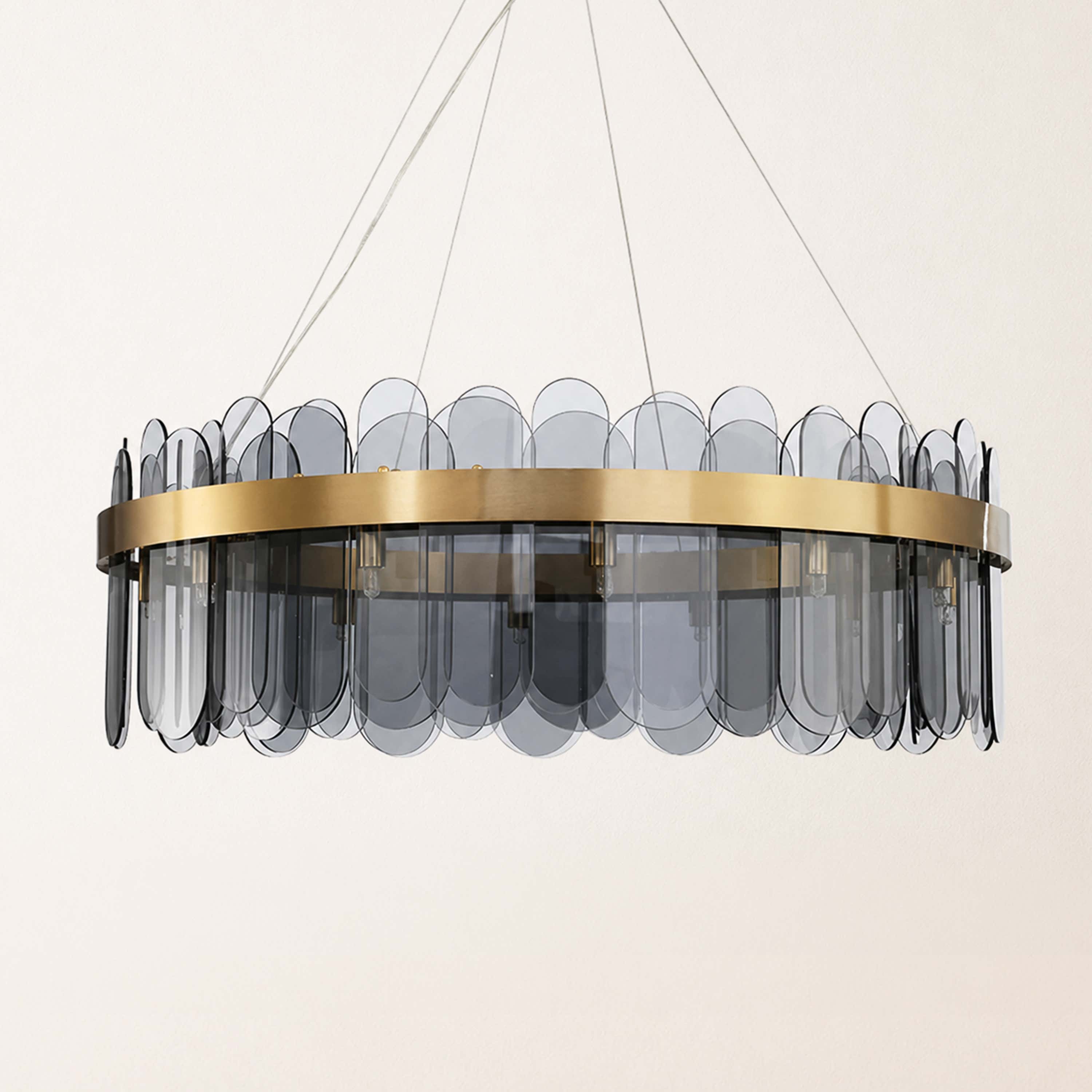 Prismora Glass Round Chandelier