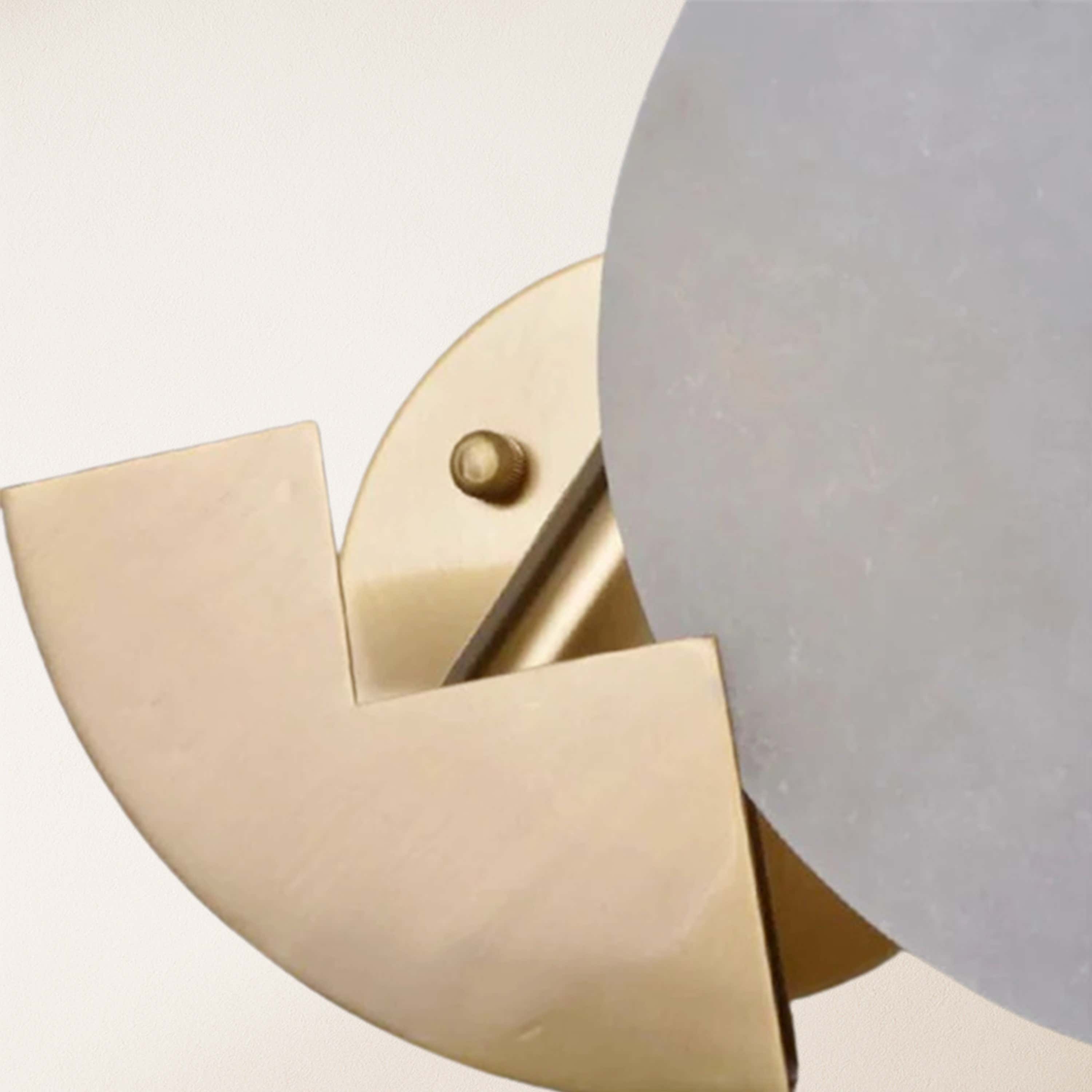 Egwent Alabaster Brass Sconce 10"D