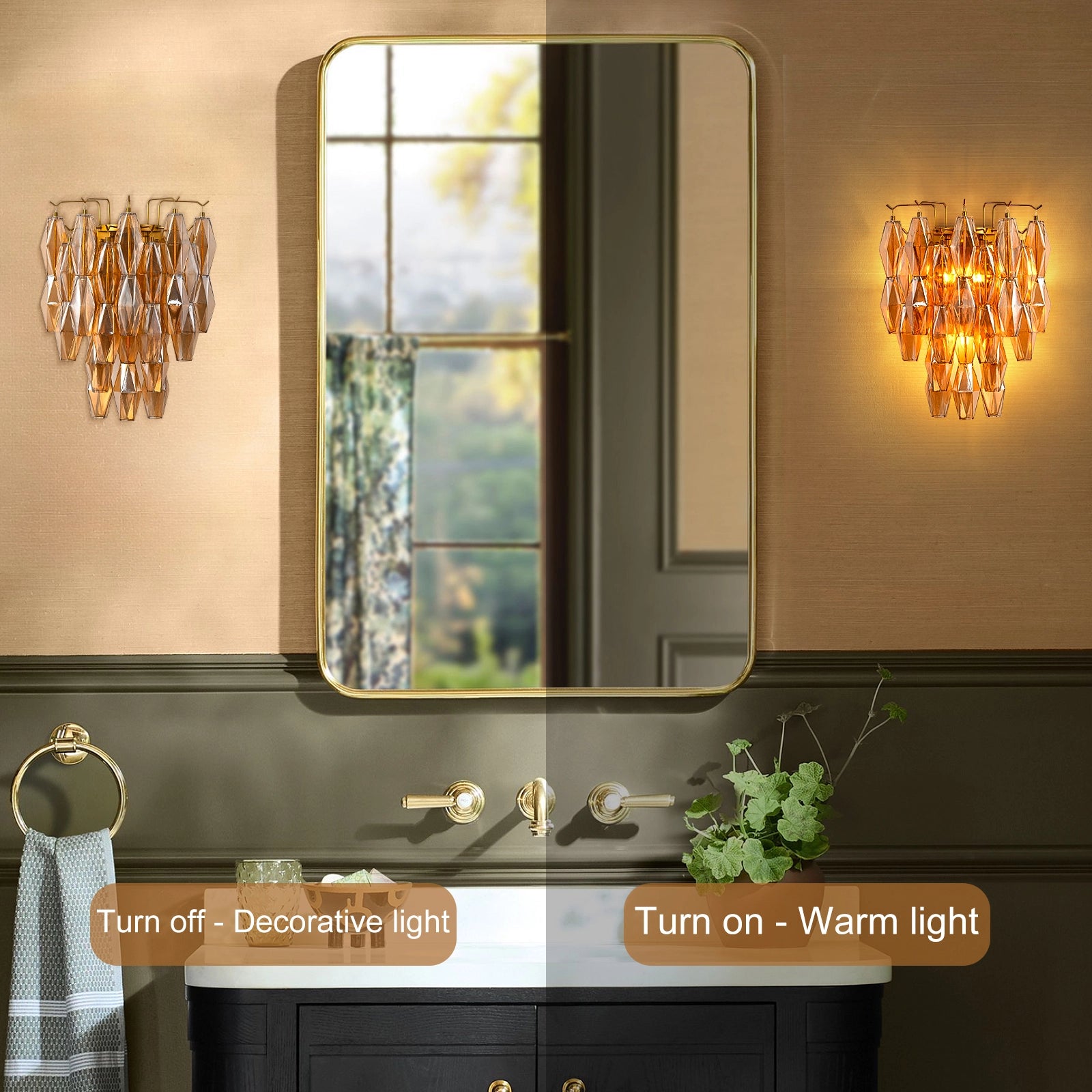 Celestial Drop Glass Wall Sconce 19.6"H