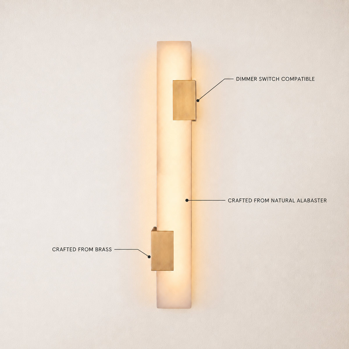 Caelia Alabaster Linear Wall Sconce