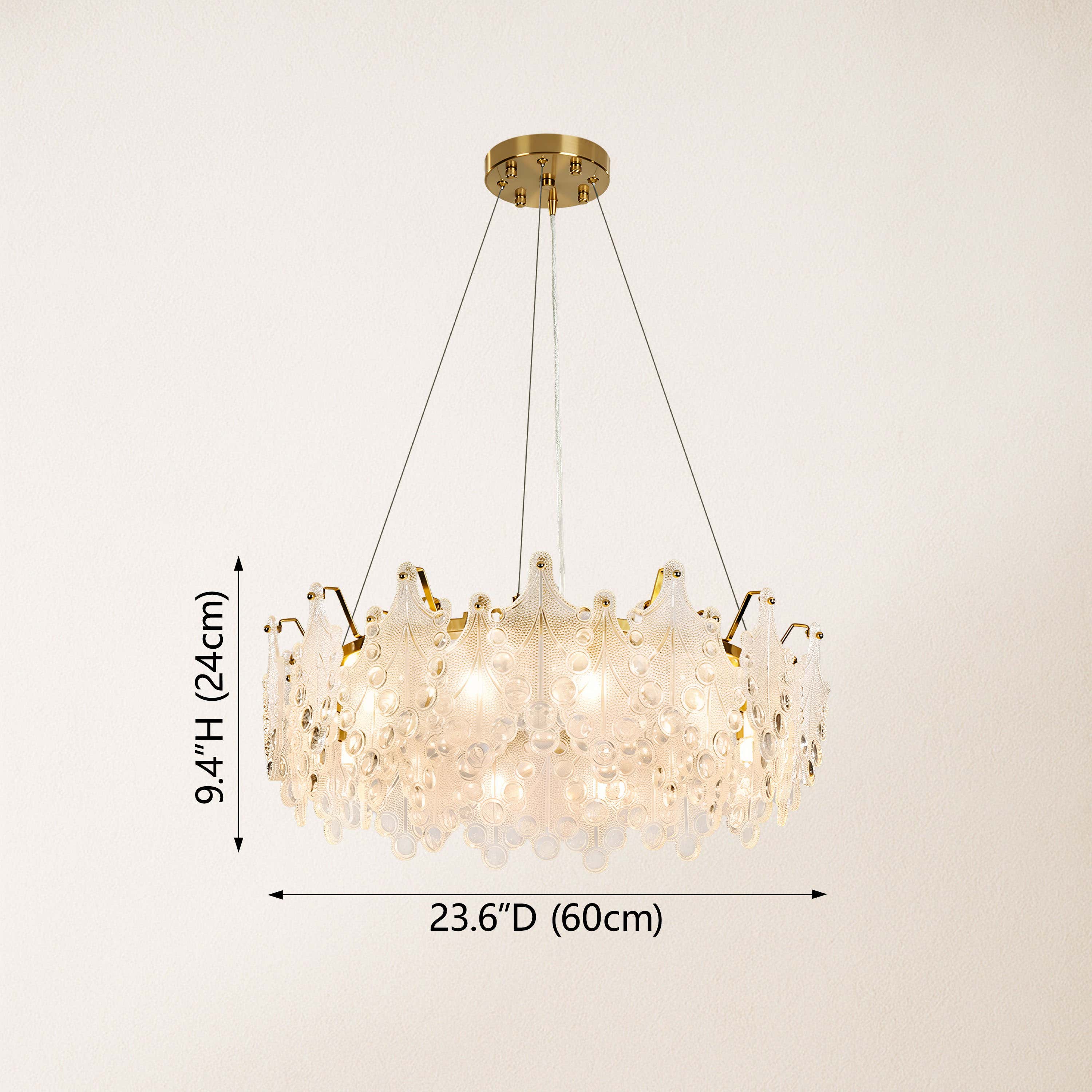Veliora Layered Glass Chandelier