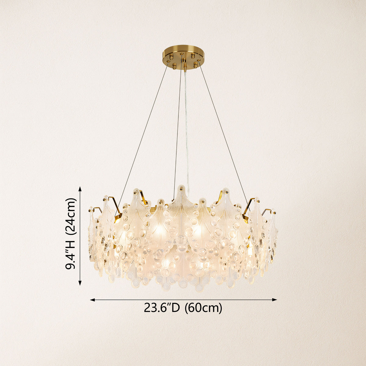 Veliora Layered Glass Chandelier