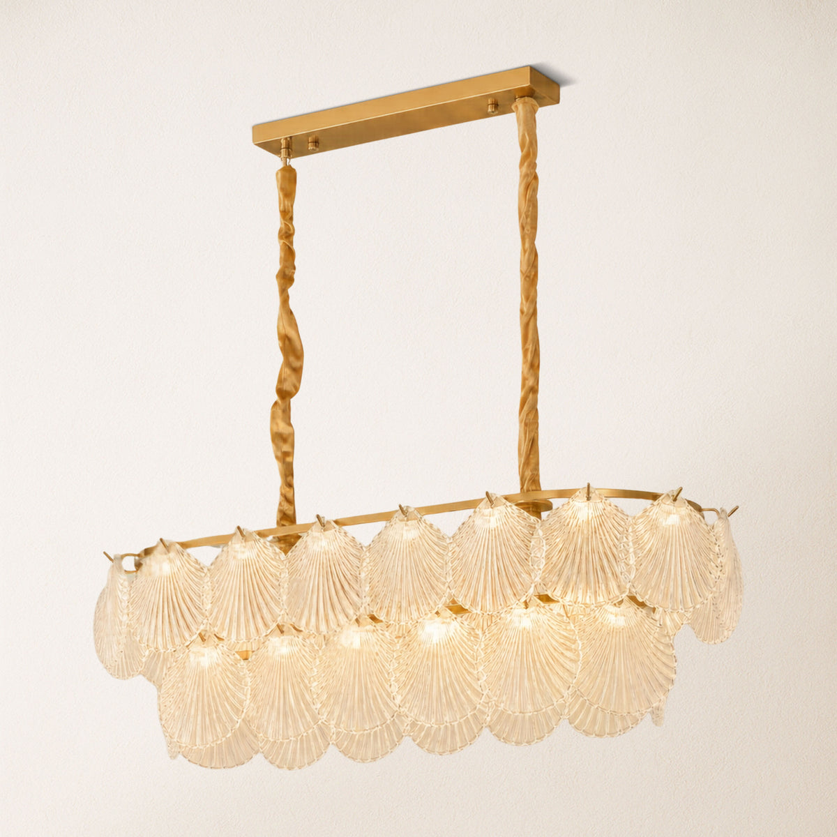 Marivelle Luxury Shell Glass Chandelier