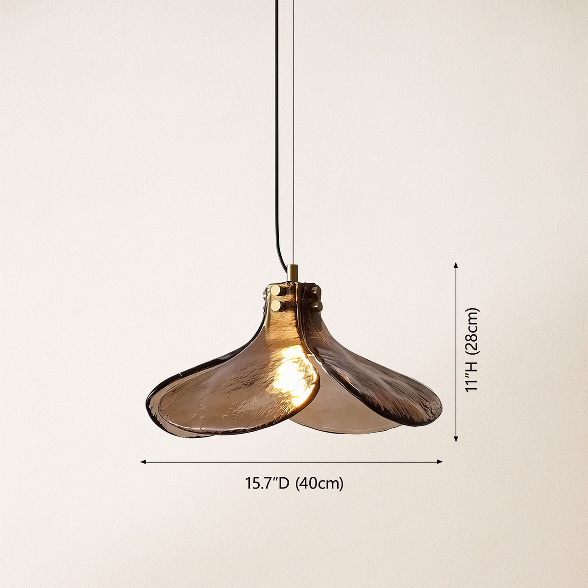 Eora Amber Glass Pendant Light