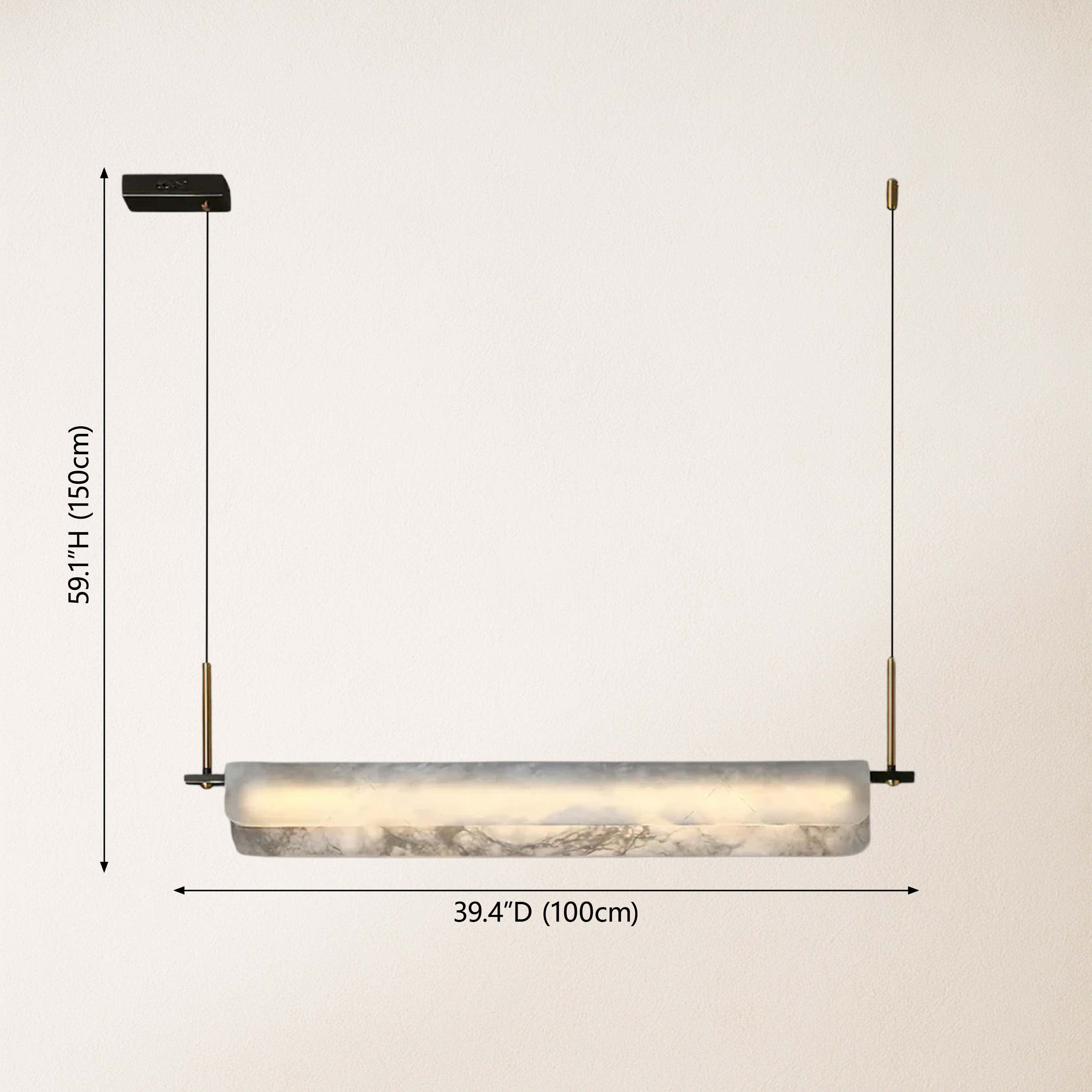 Seranova Alabaster Dining Linear Chandelier