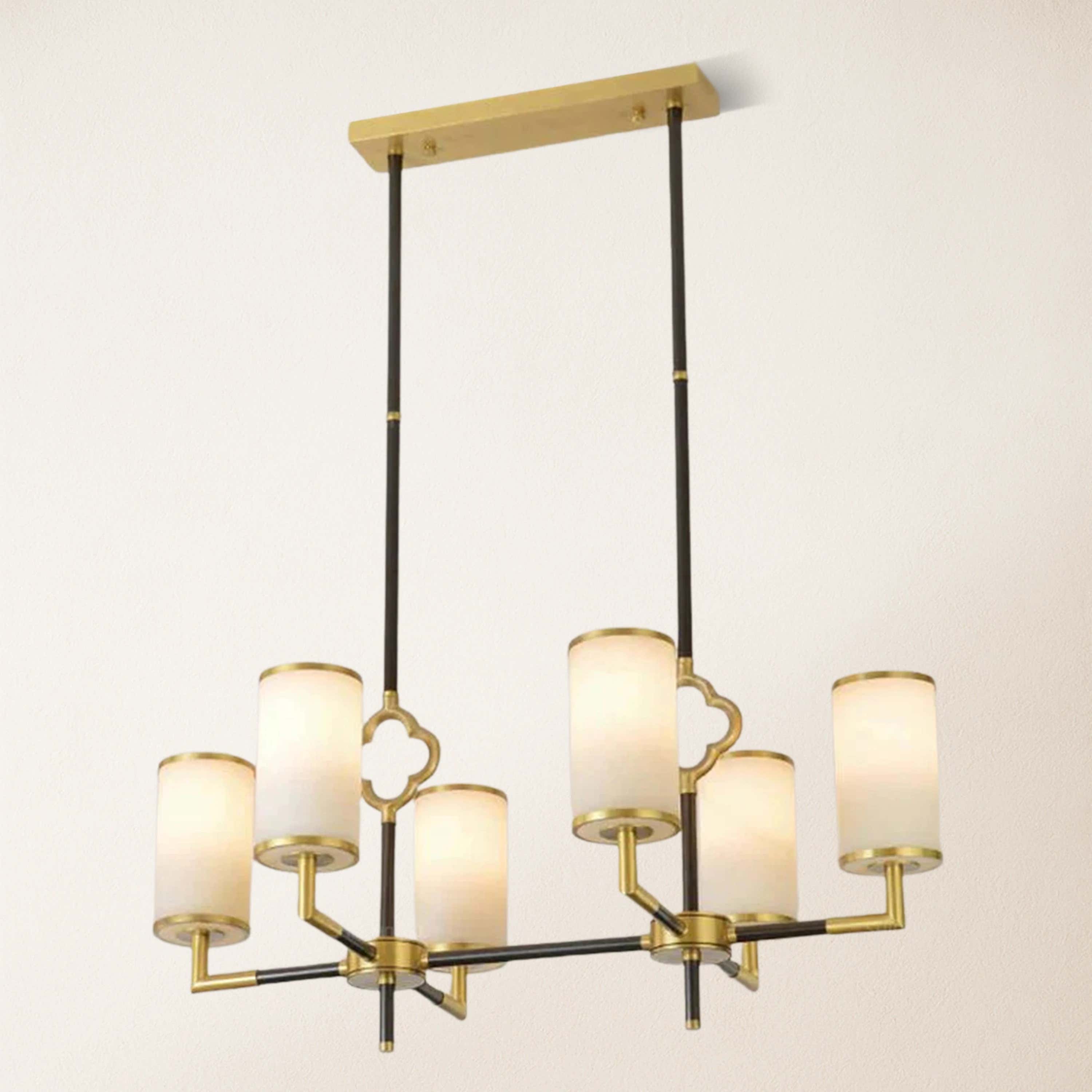 Moral Multi-layer Branda Alabaster Round chandelier 32"W#Finish_Gold