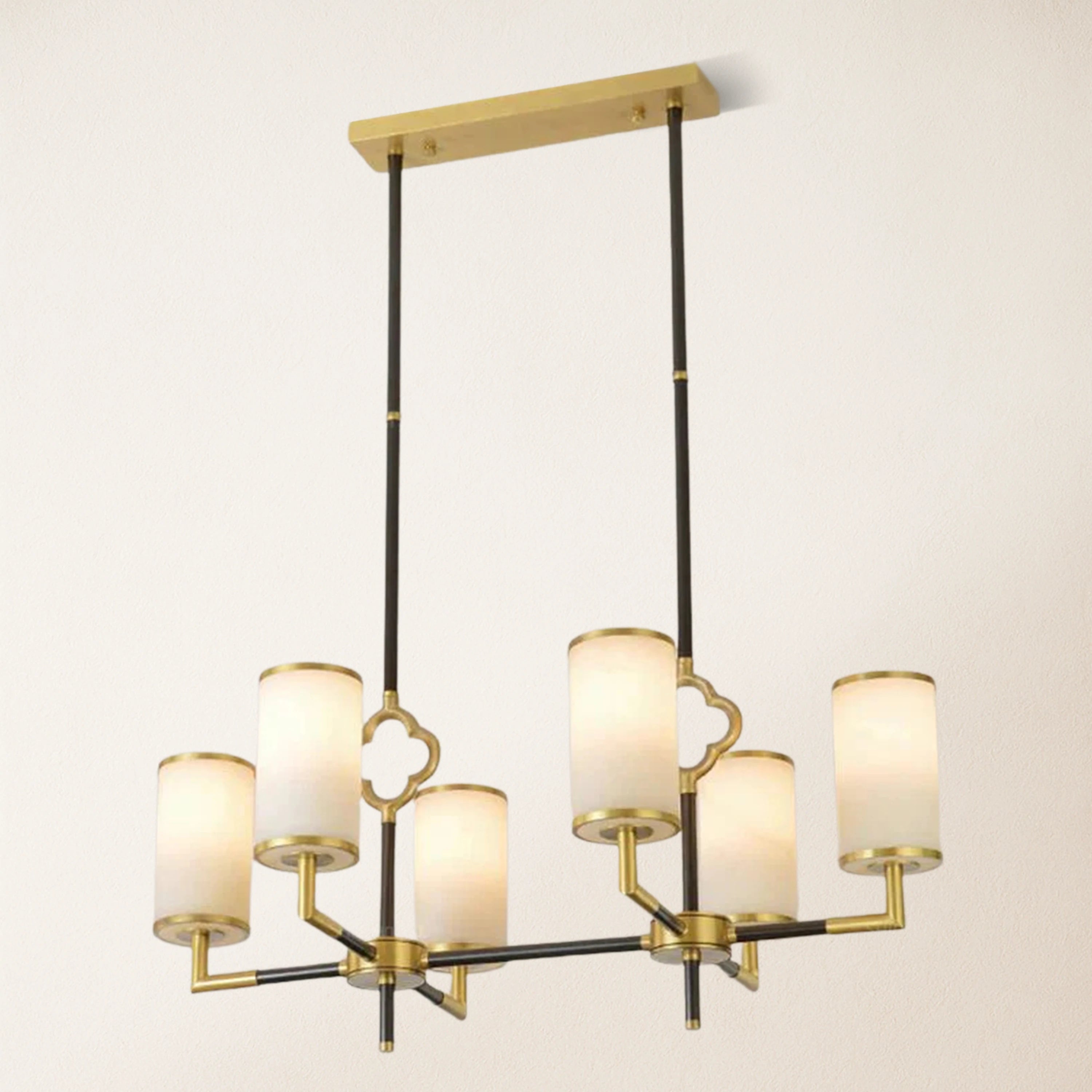 Moral Multi-layer Branda Alabaster Round chandelier 32"W