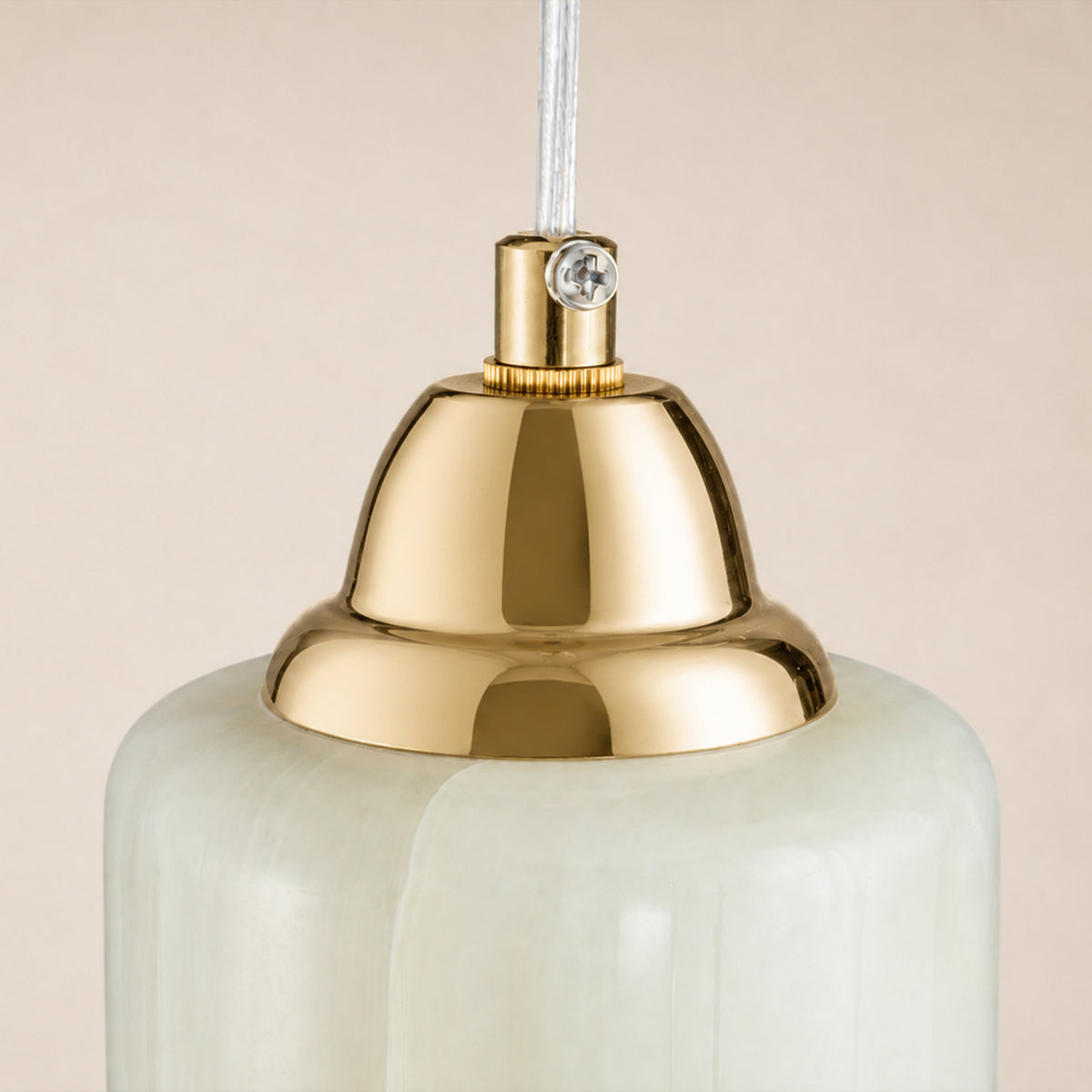Pietra Ivory Stone Mini Pendant 3.5"D
