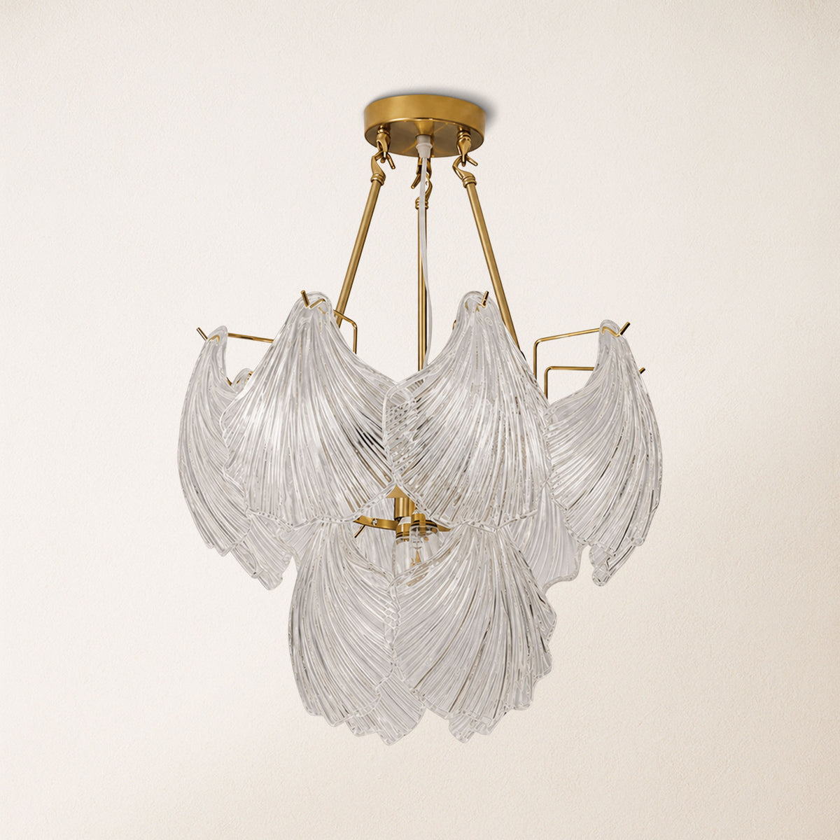 Marivelle Shell Glass Round Chandelier