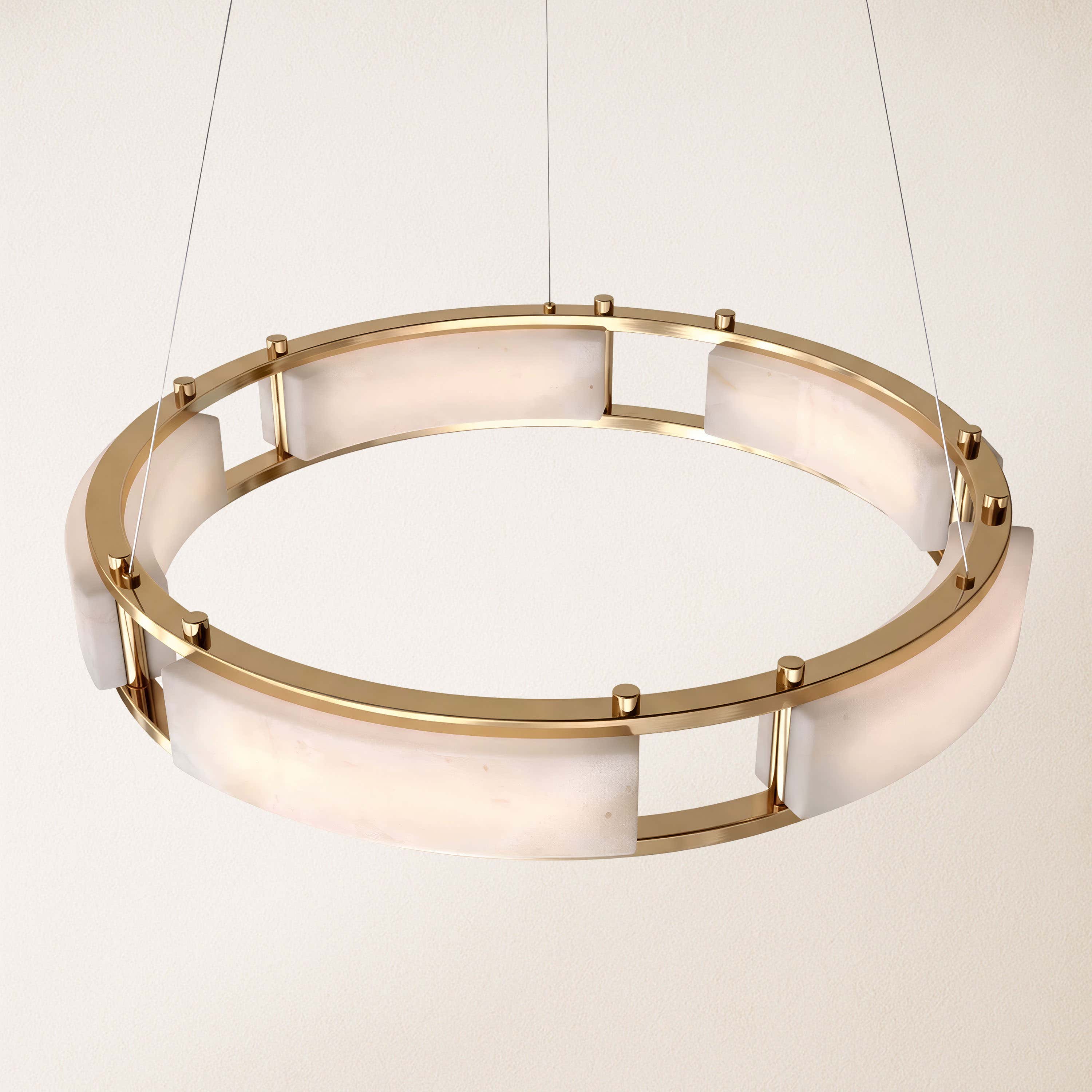Serenique Qatar Alabaster Round Chandelier