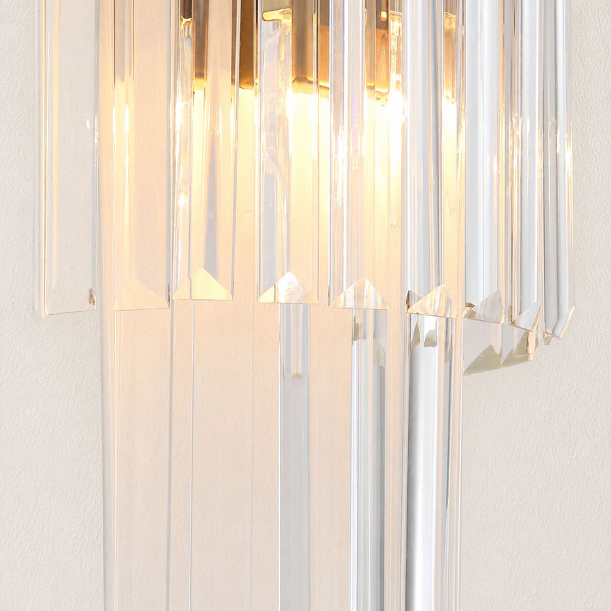 Oryana Crystal Icicle 2-Tier Wall Sconce 7.9"