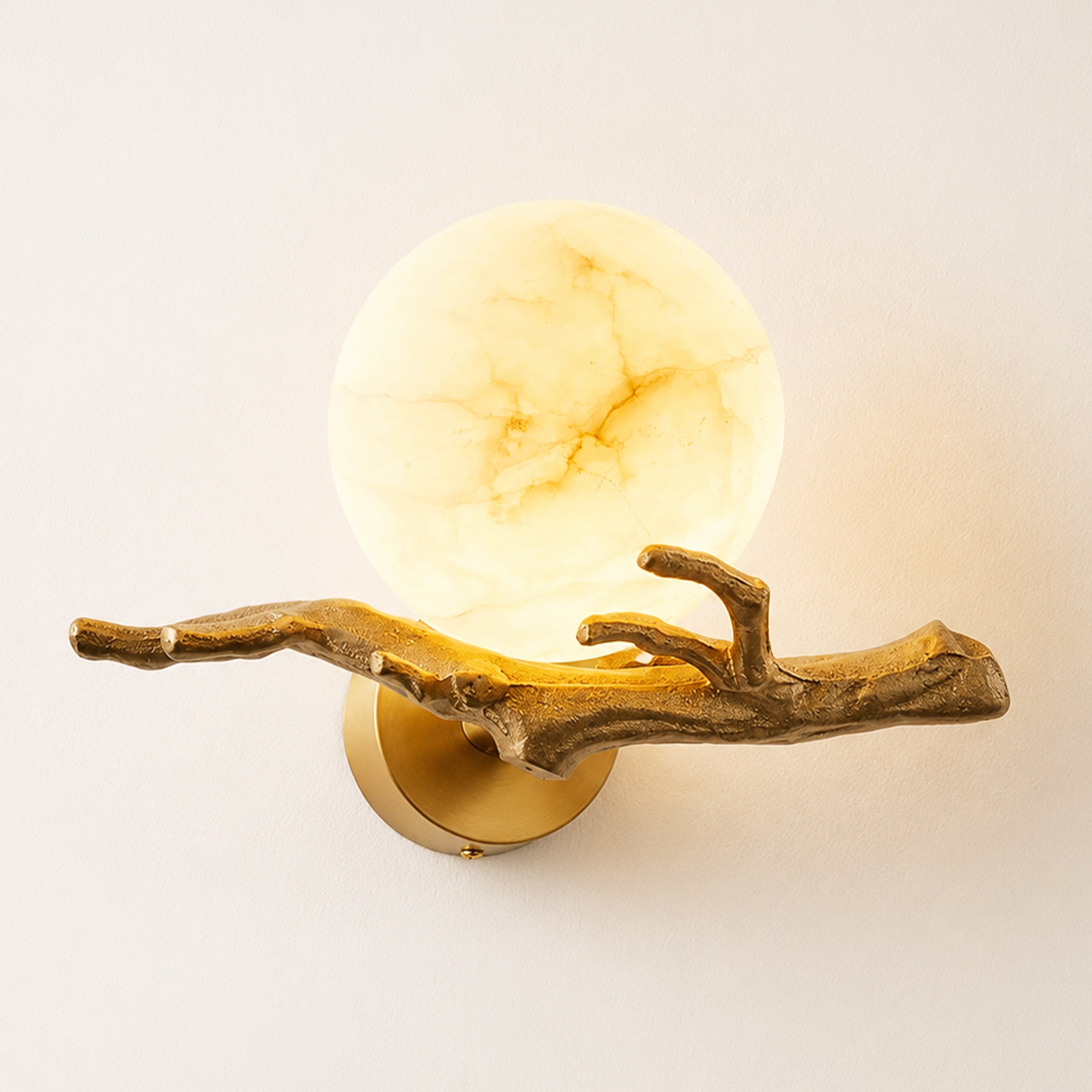 ArborLith Alabaster Round Wall Sconce
