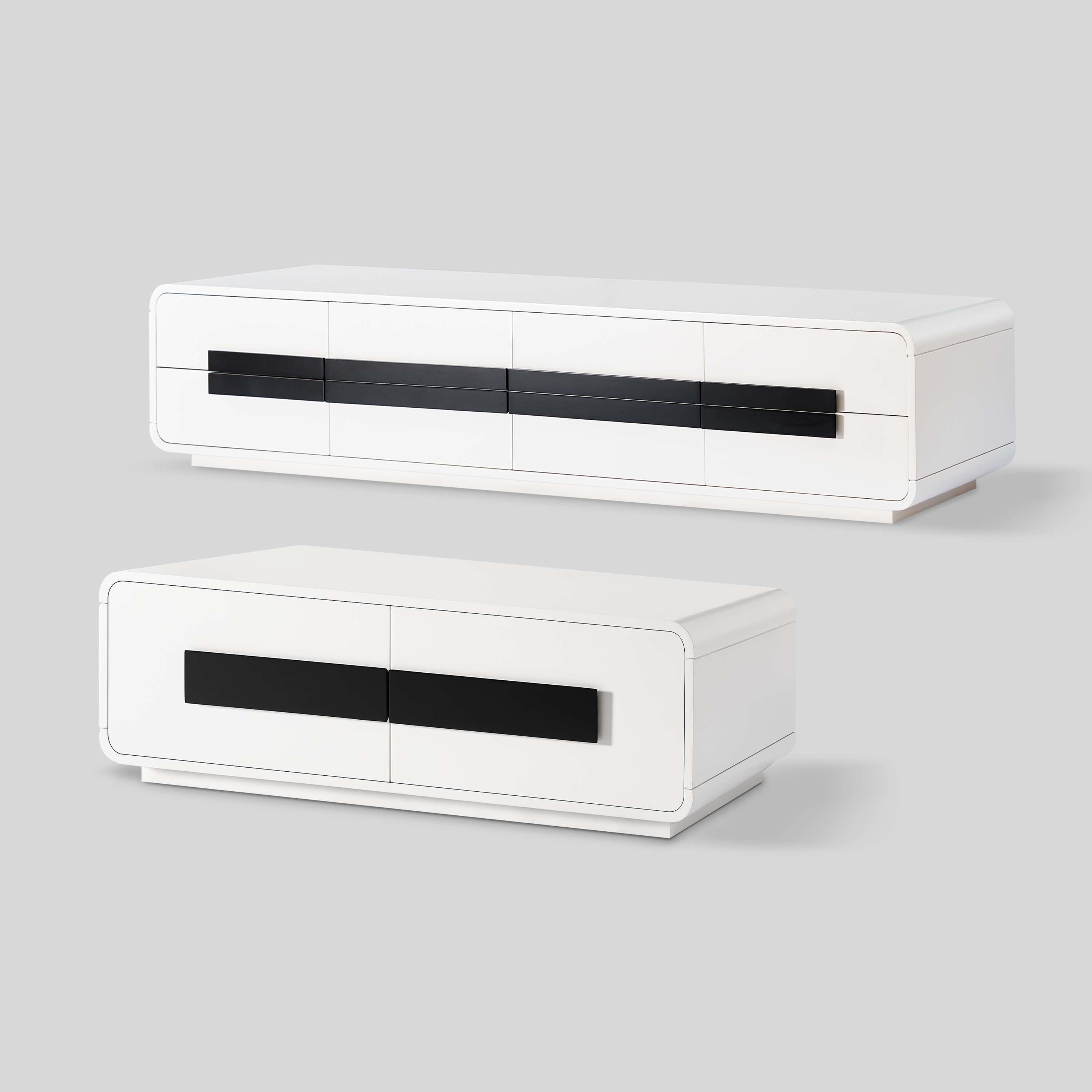 Soren Media Console And Coffee Table Set