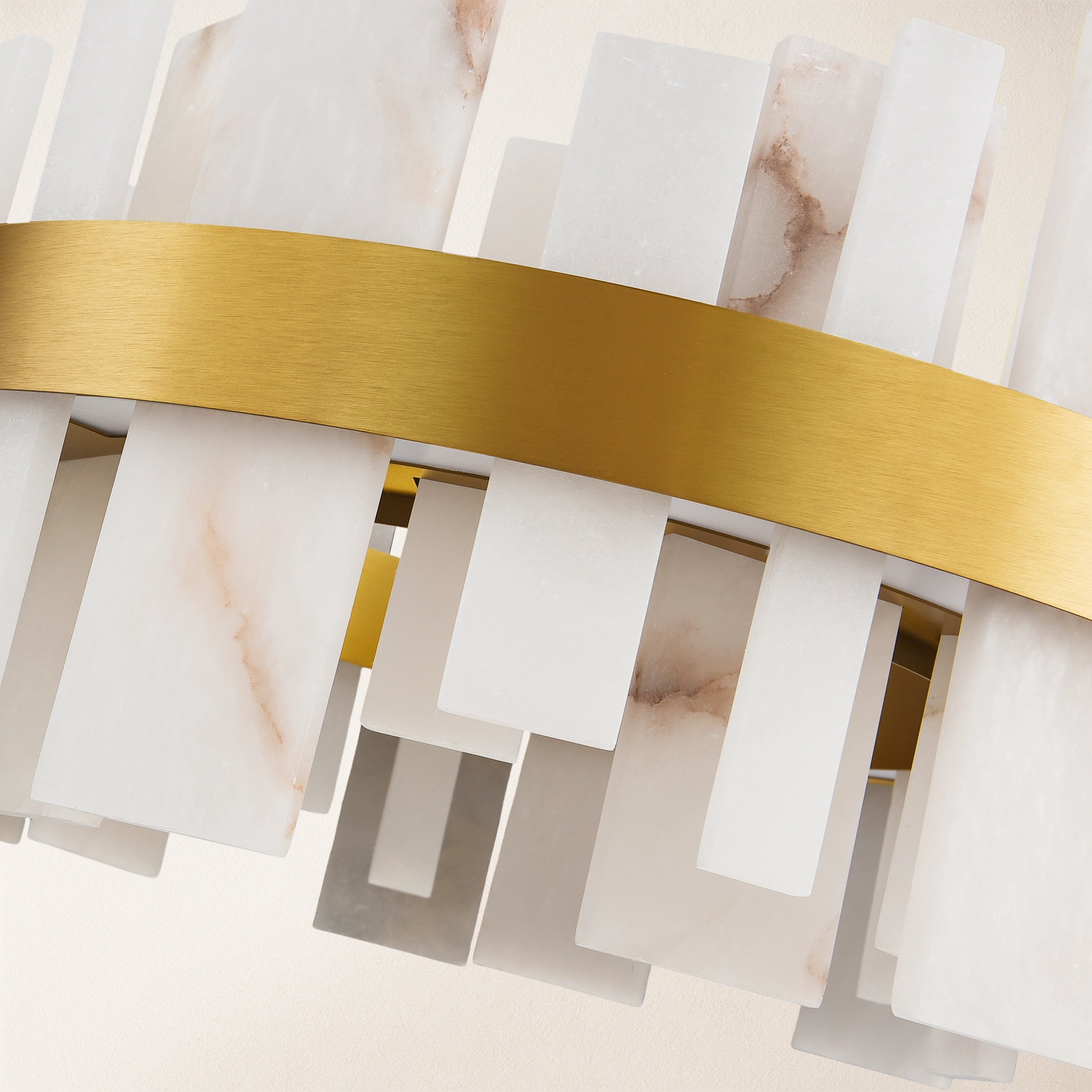 Nocturne Alabaster Round Chandelier 32"#Finish_Gold