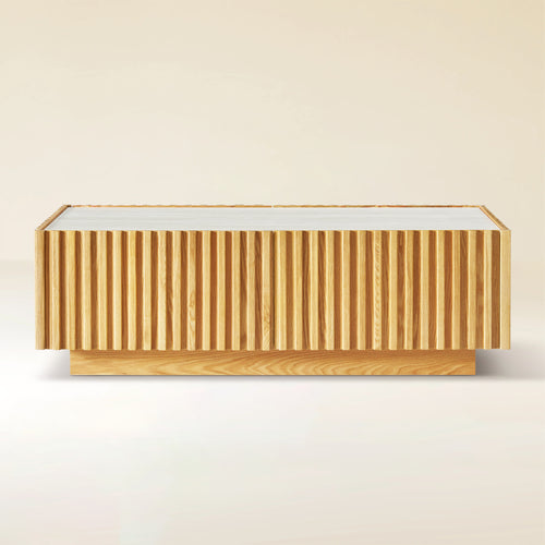 Isla Oak Sintered Stone Rectangle Coffee Table 47"