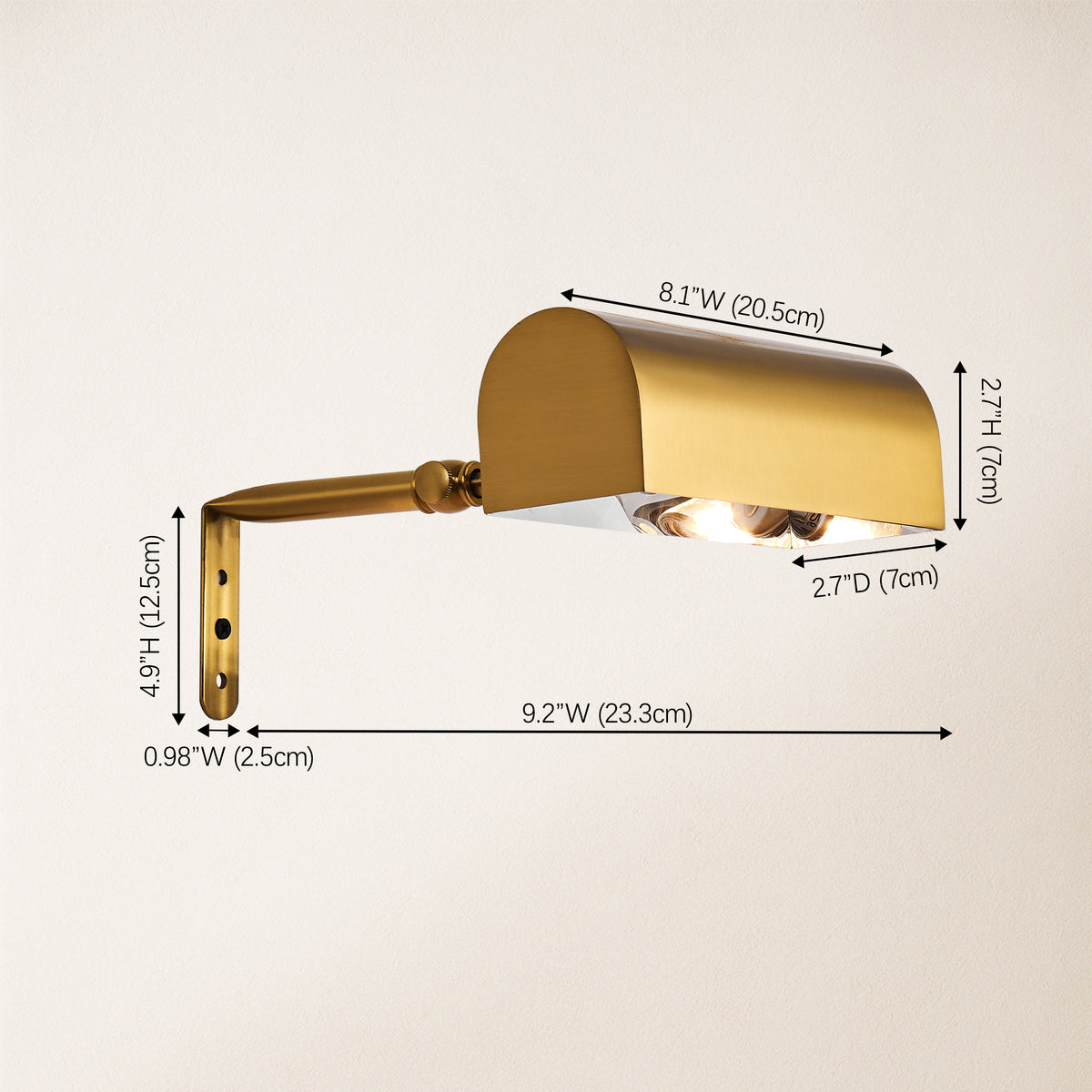 LumiArc Brass Gallery Picture Light 8.1"W