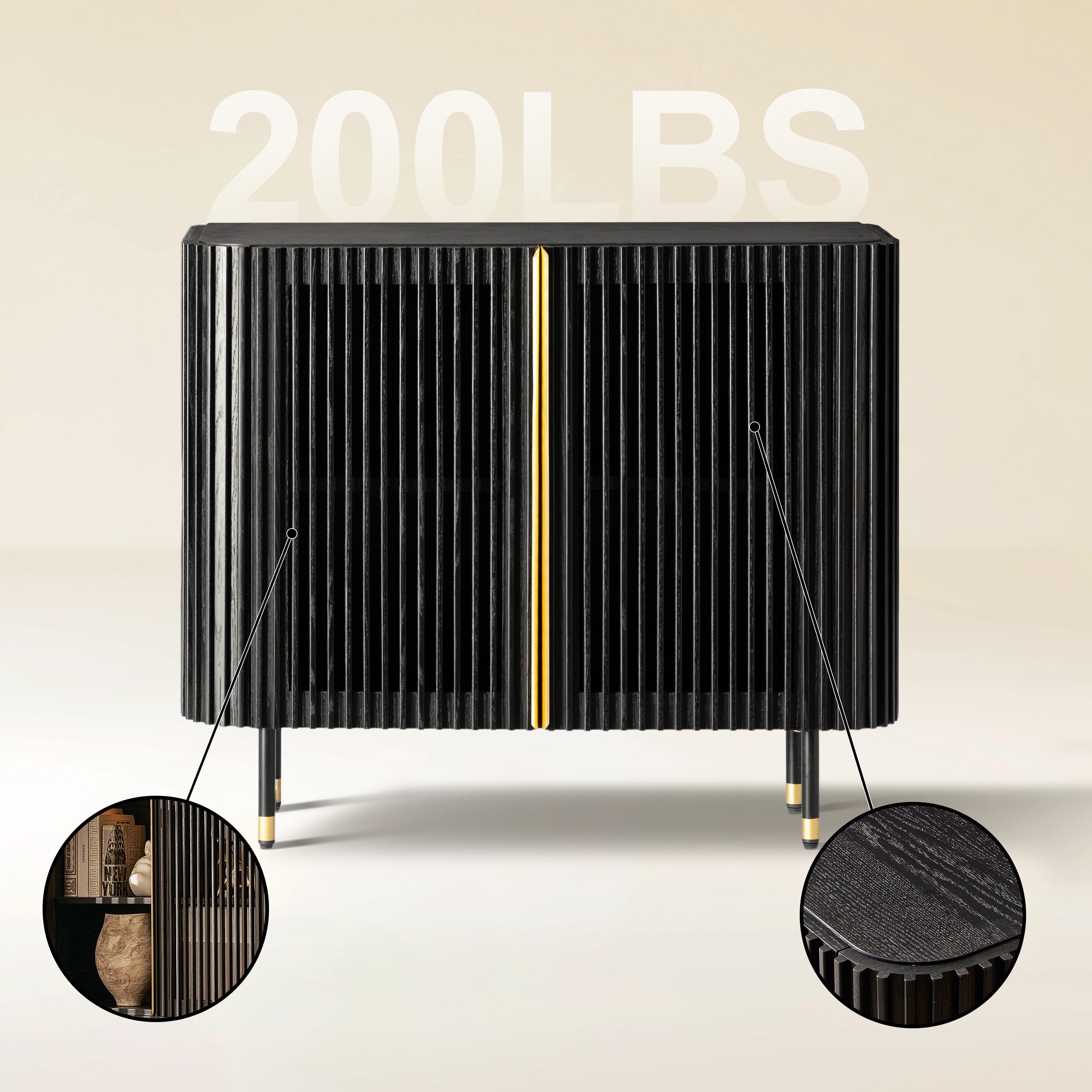 Ewan 67″H Oak Vertical Combination Cabinet(Set of 2)