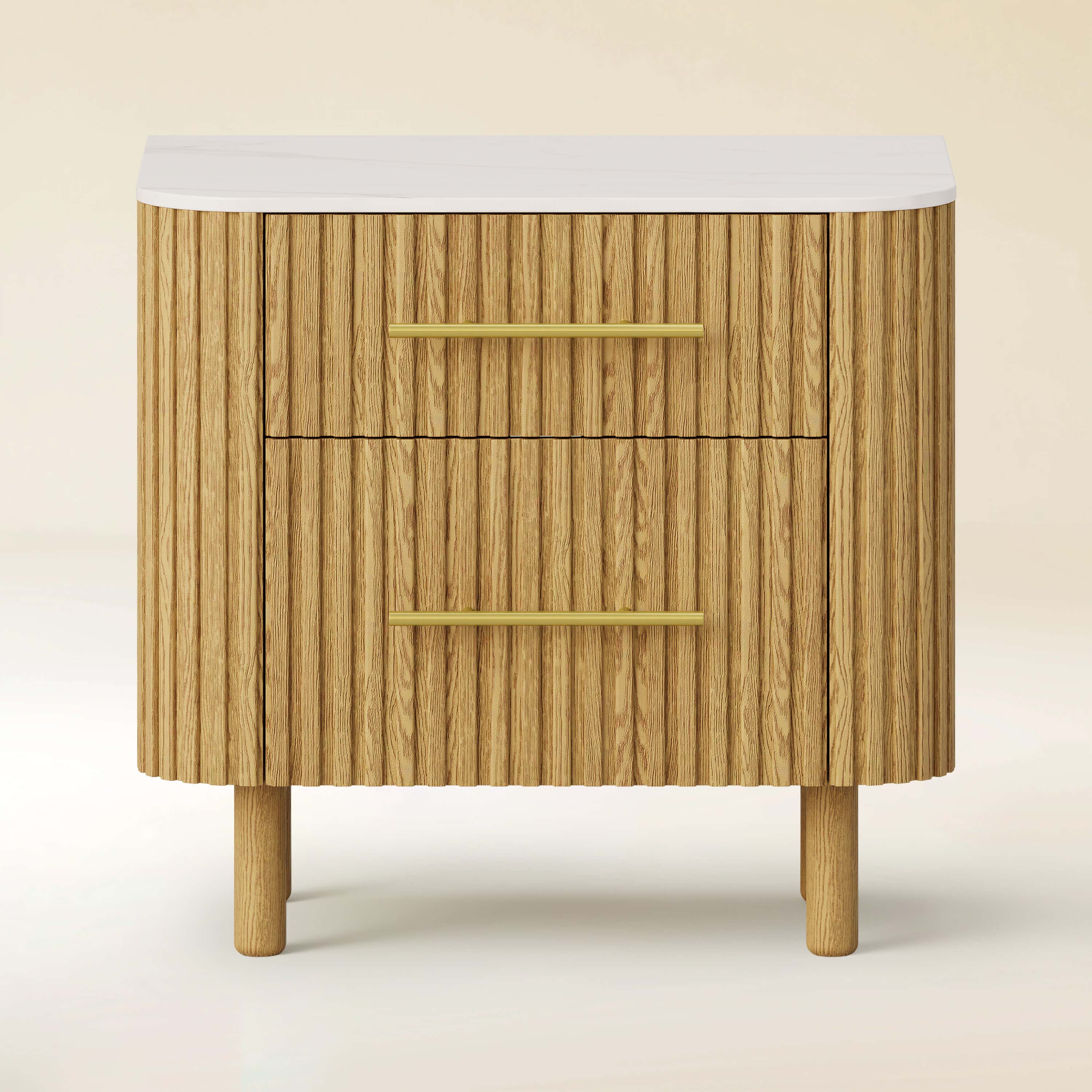 Charlie Sintered Stone Nightstand 26" W