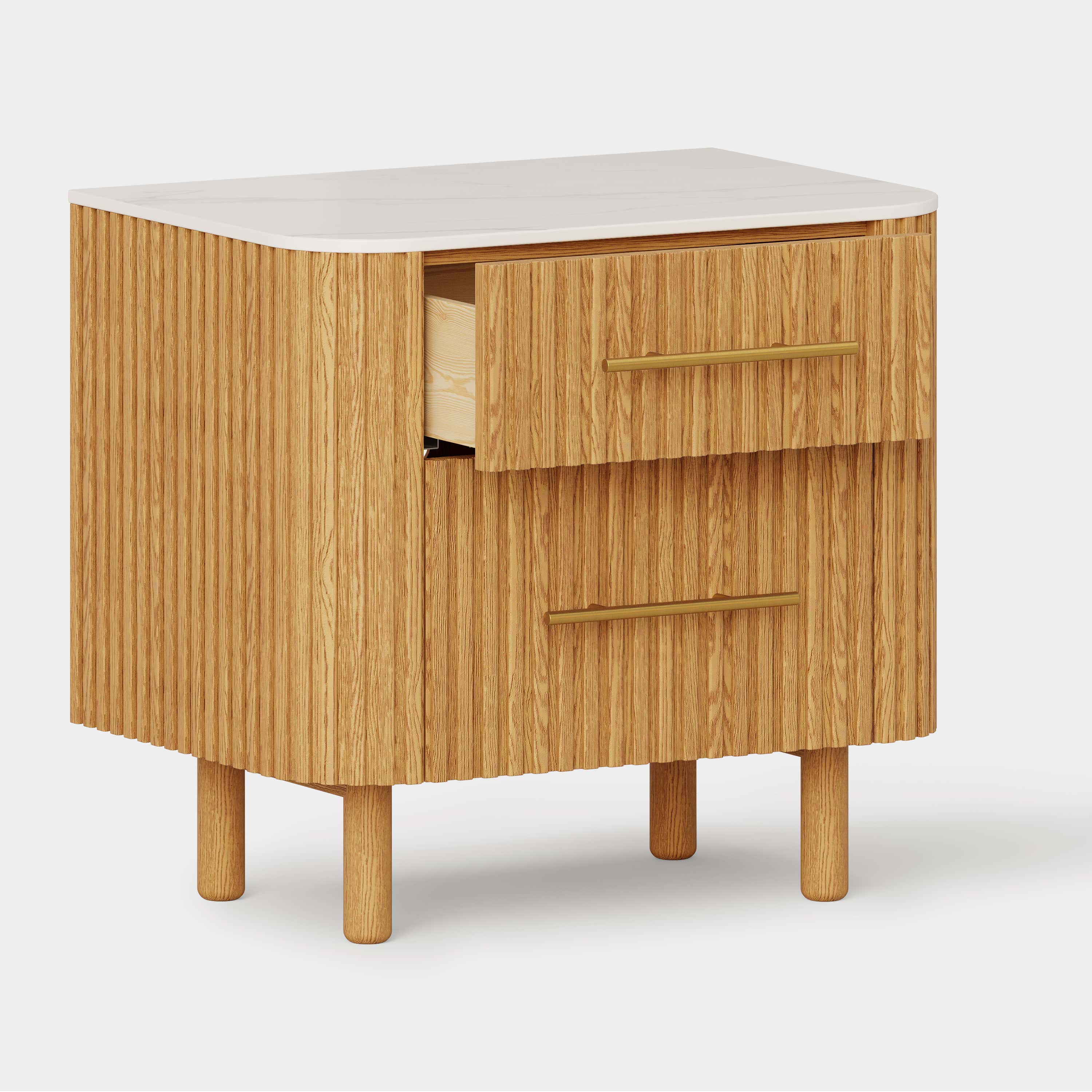 Charlie Sintered Stone Nightstand 26" W