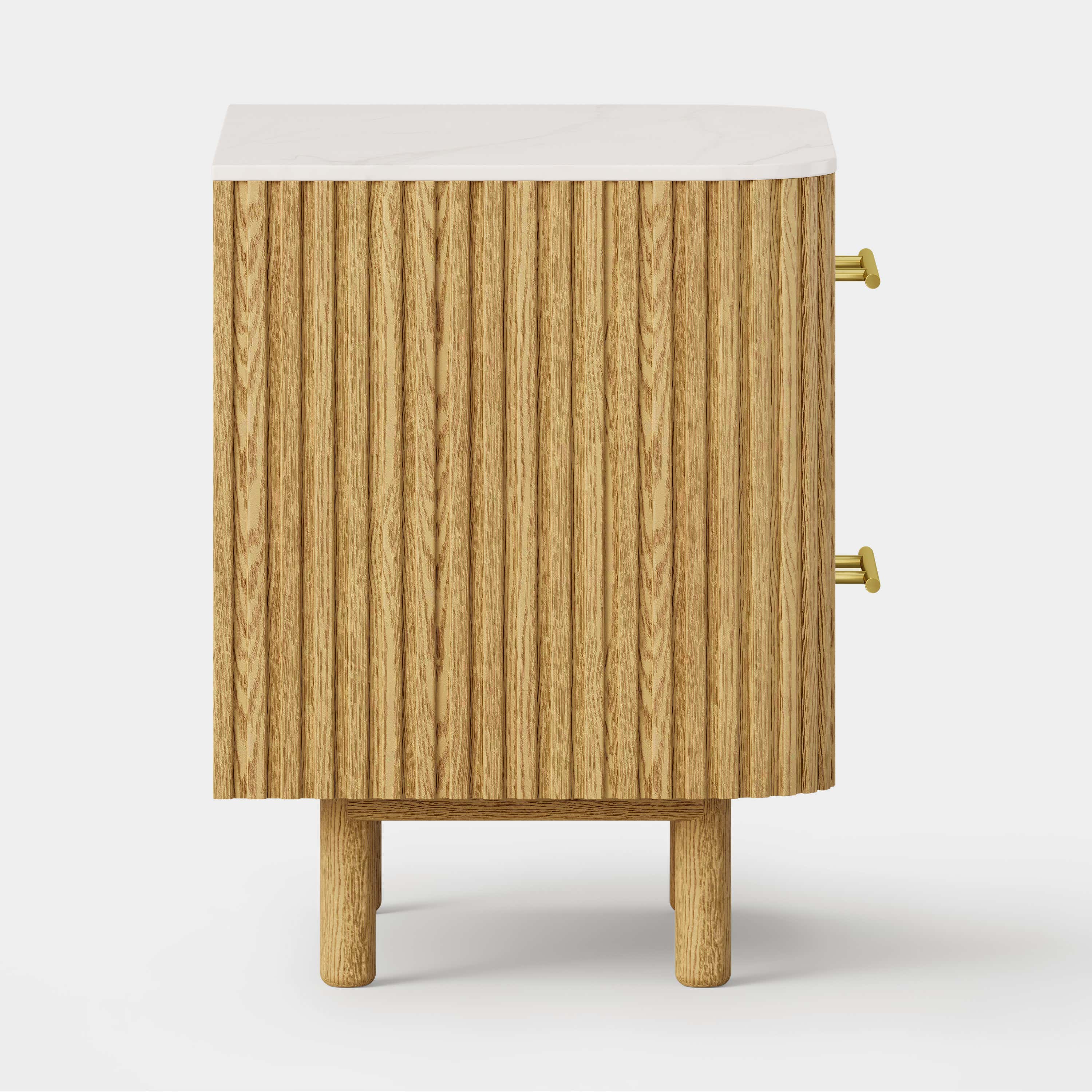 Charlie Sintered Stone Nightstand 26" W