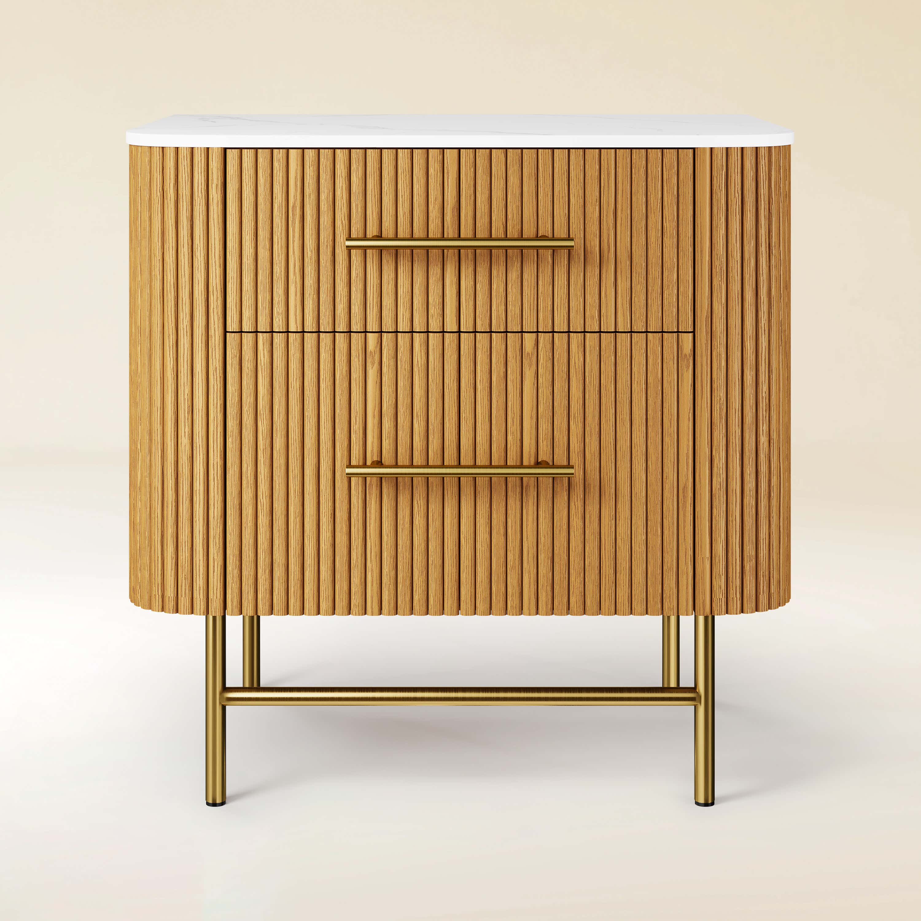 Ewan Sintered Stone Nightstand 26"W