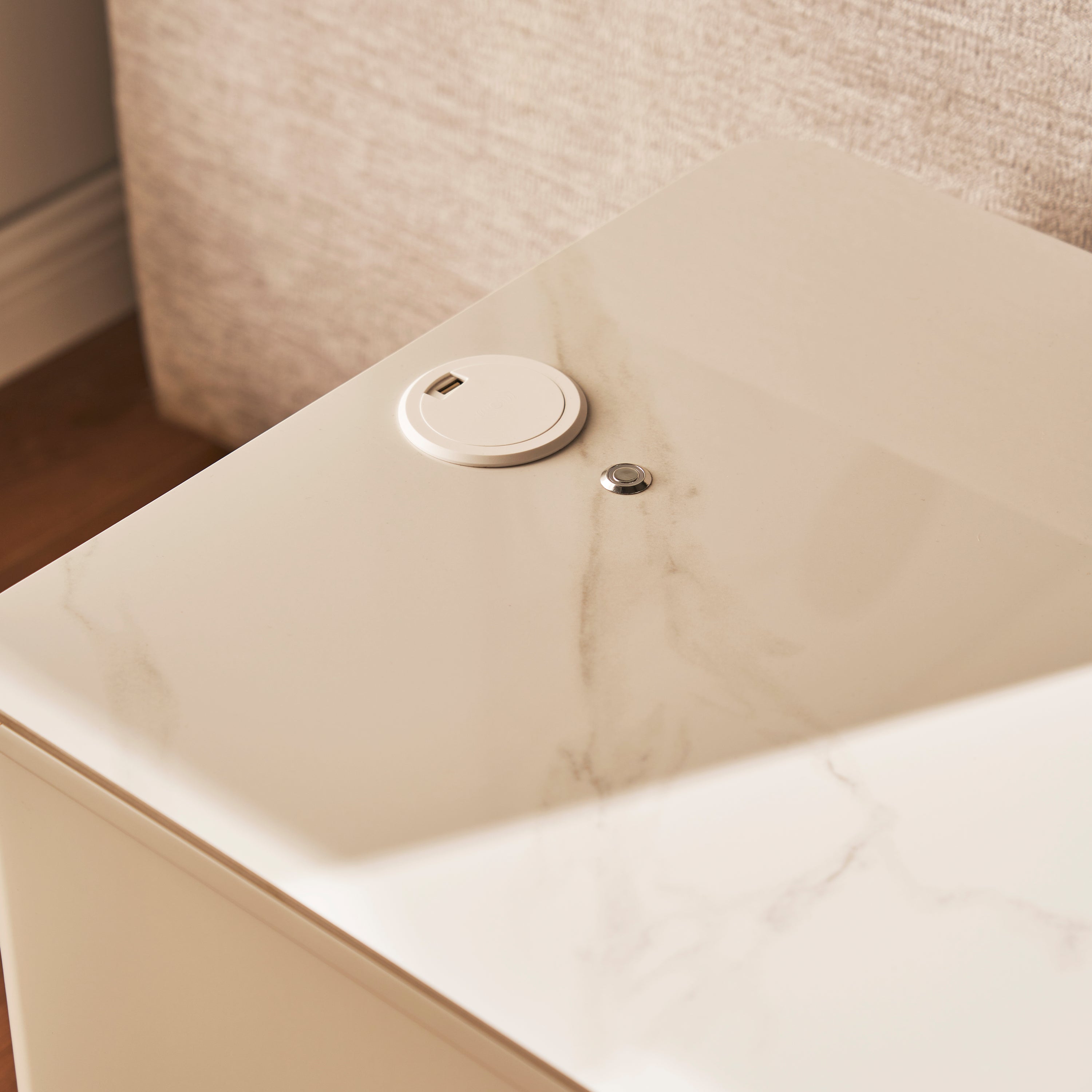 Celia Burnt Stone Nightstand 20"