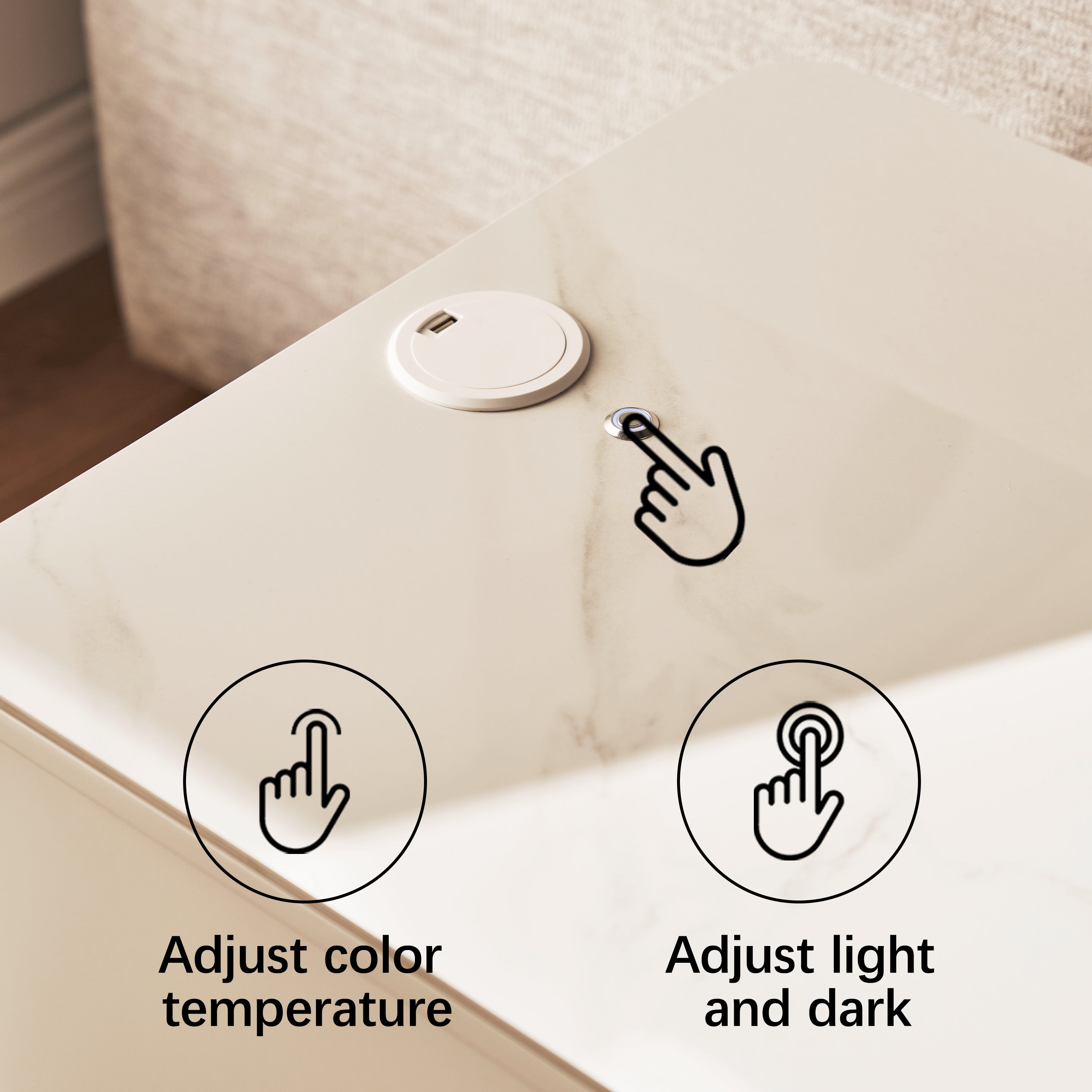 Celia Burnt Stone Nightstand 20"