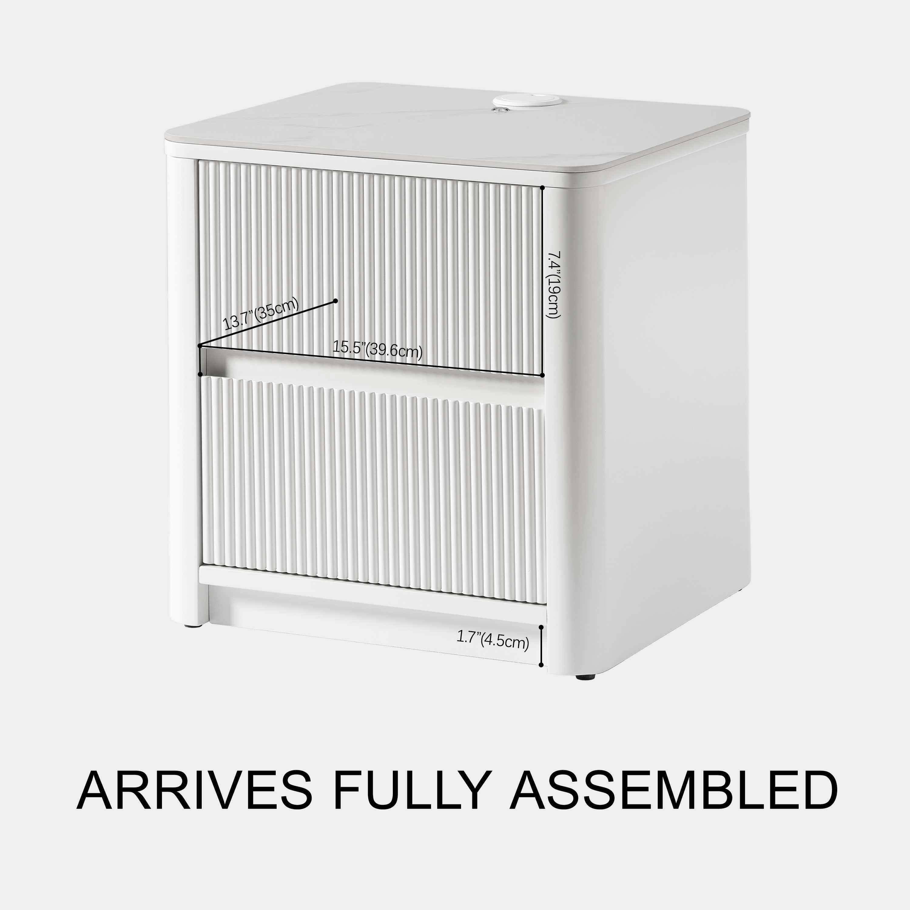 Celia Burnt Stone Nightstand 20"