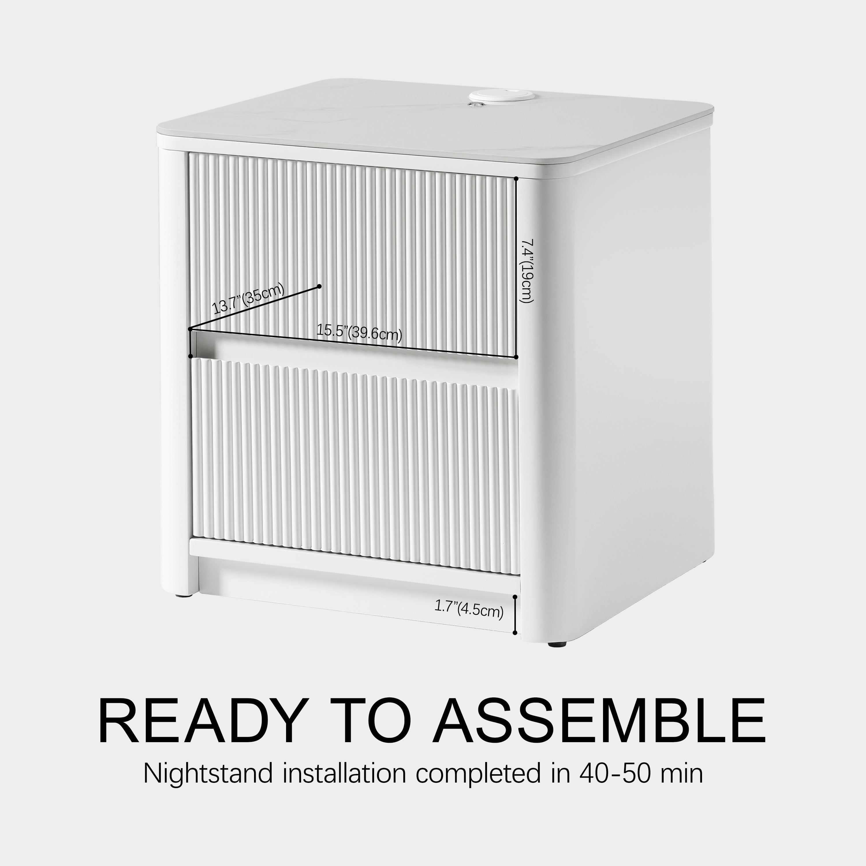 Celia Burnt Stone Nightstand 20"