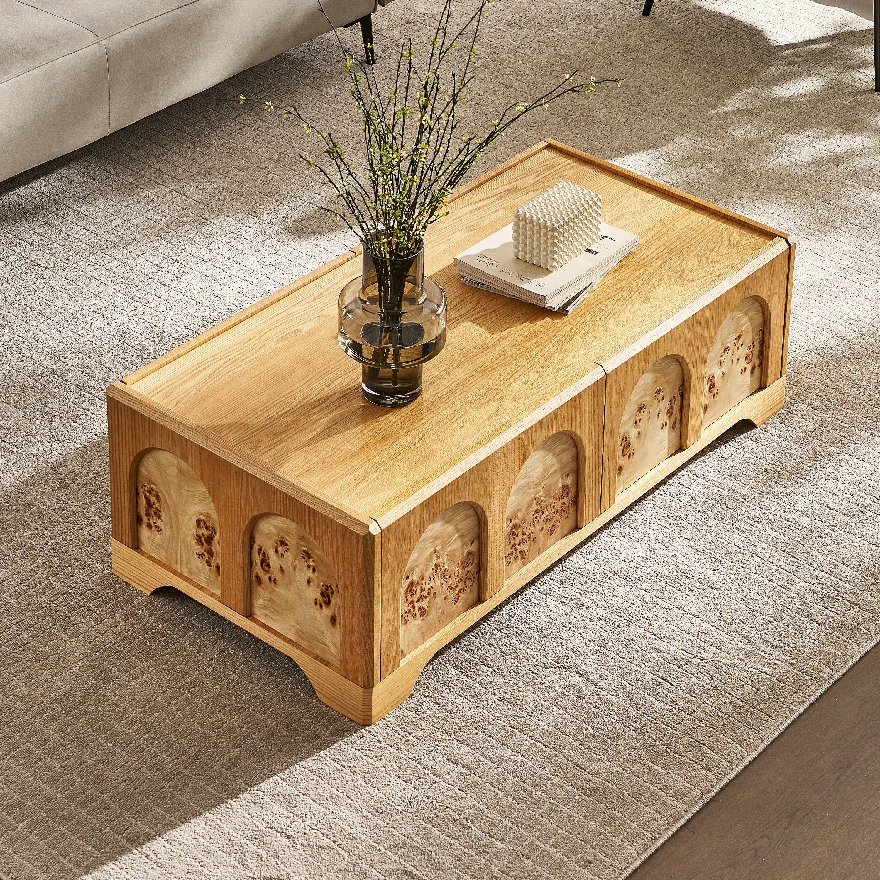 Aurora Oak Coffee Table 48"