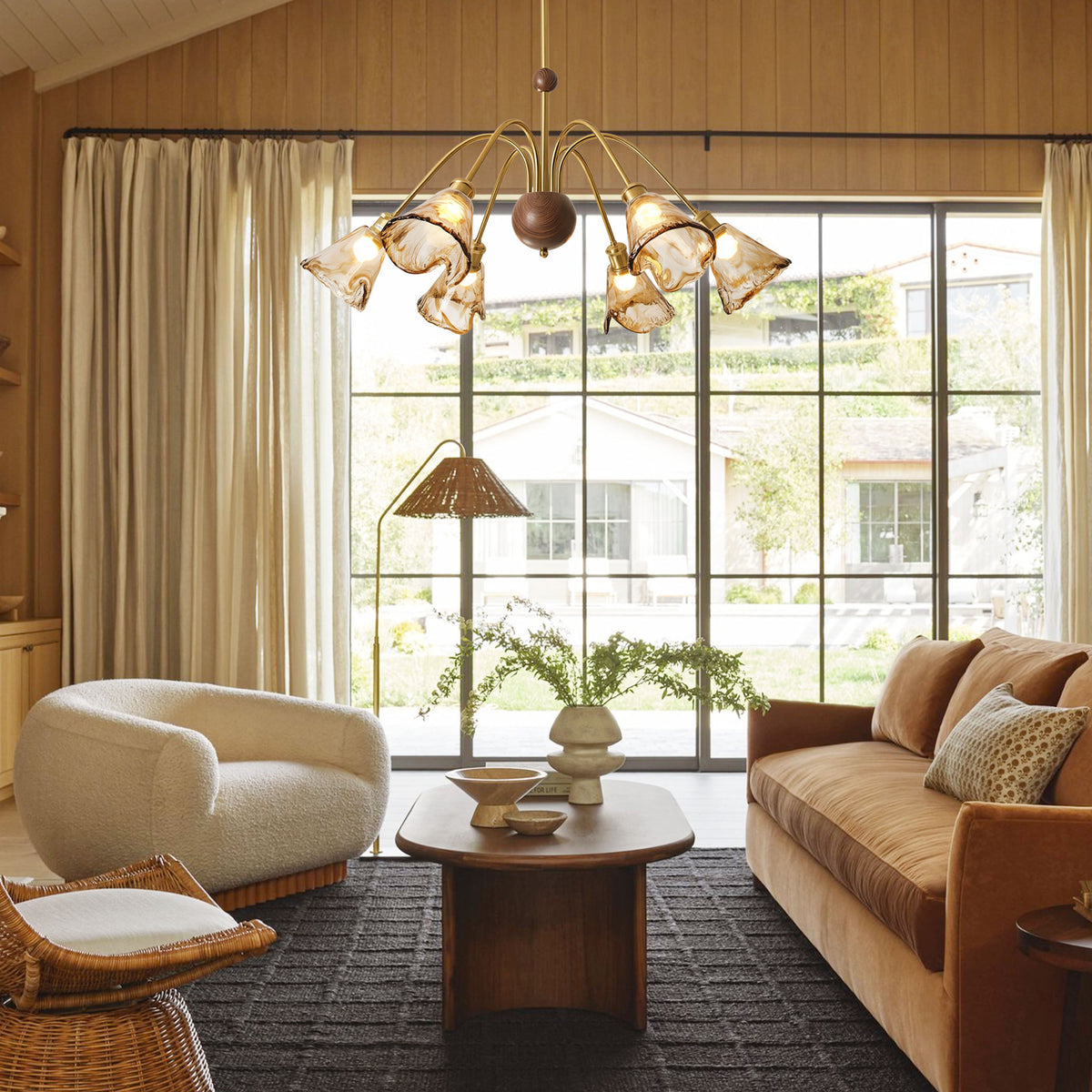 Ambrea Tulip Glass Chandelier