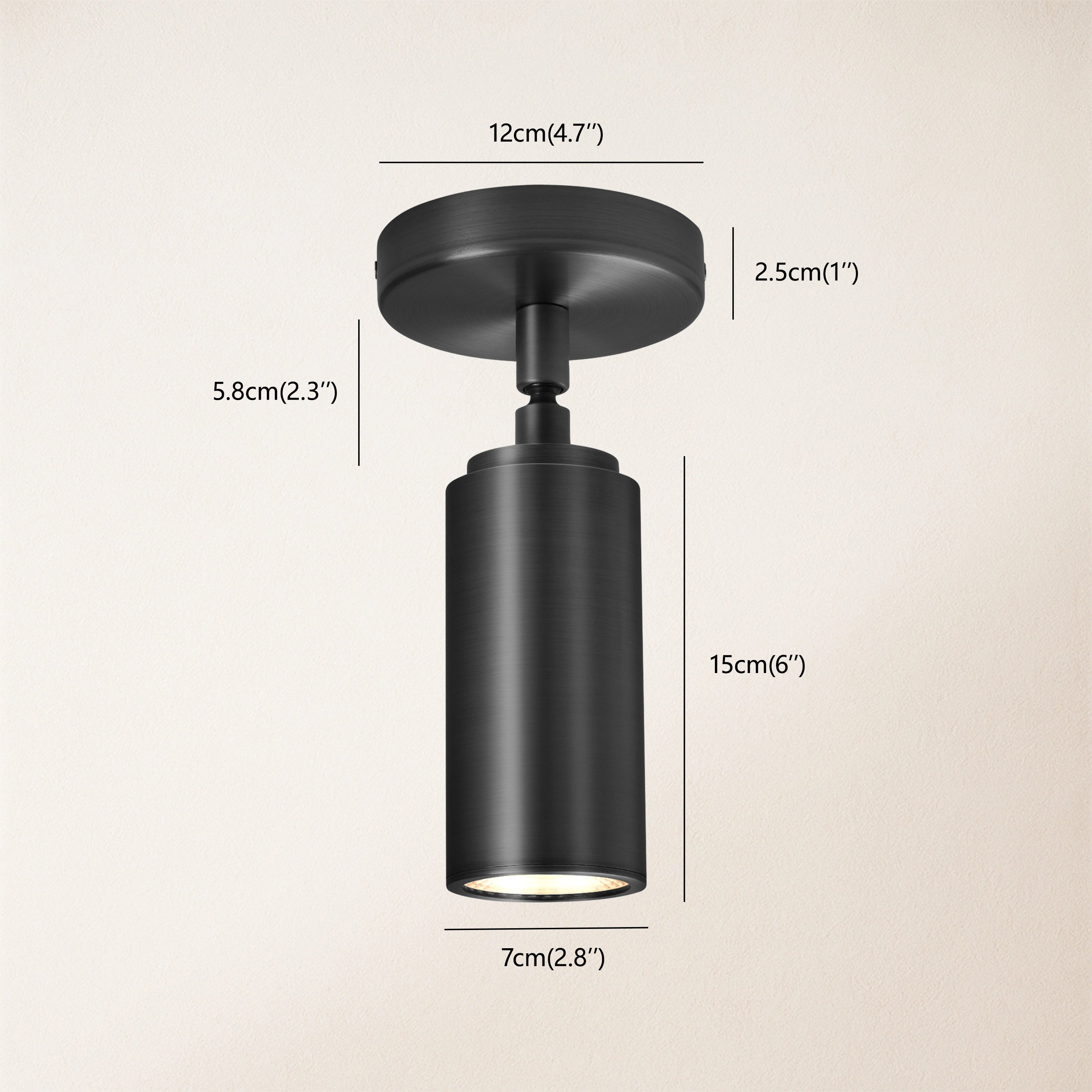 Art Glow Adjustable Spot Downlight Flush Mount 2.8"D
