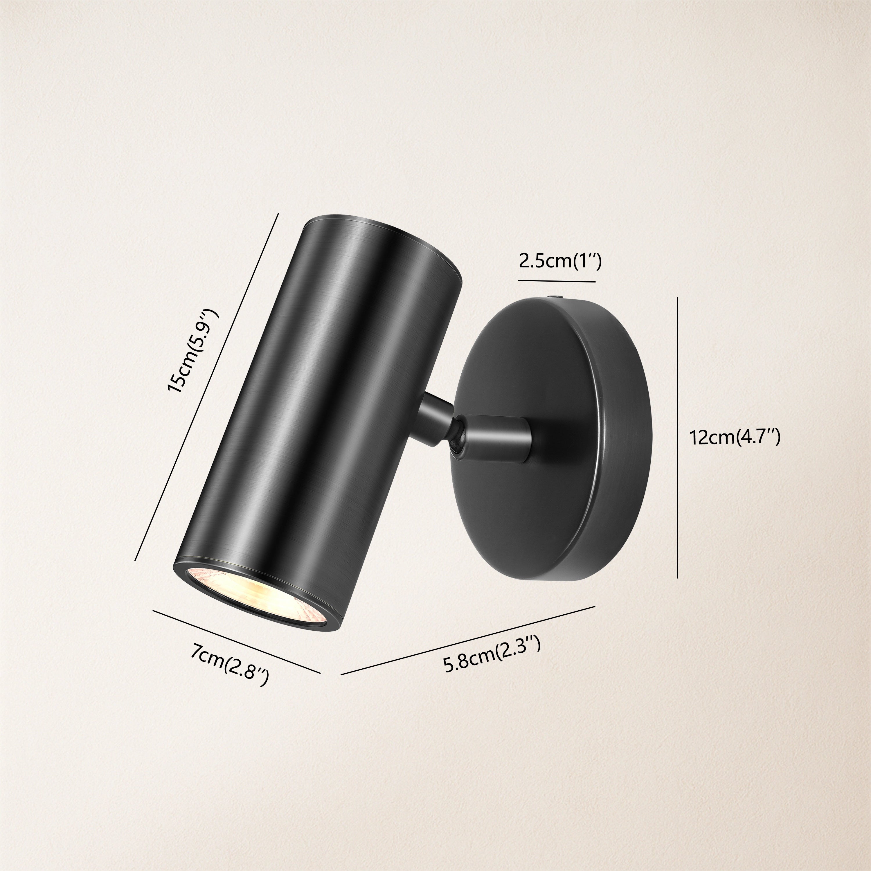 ArtGlow Adjustable Picture Spot Light Wall Sconce 6"H