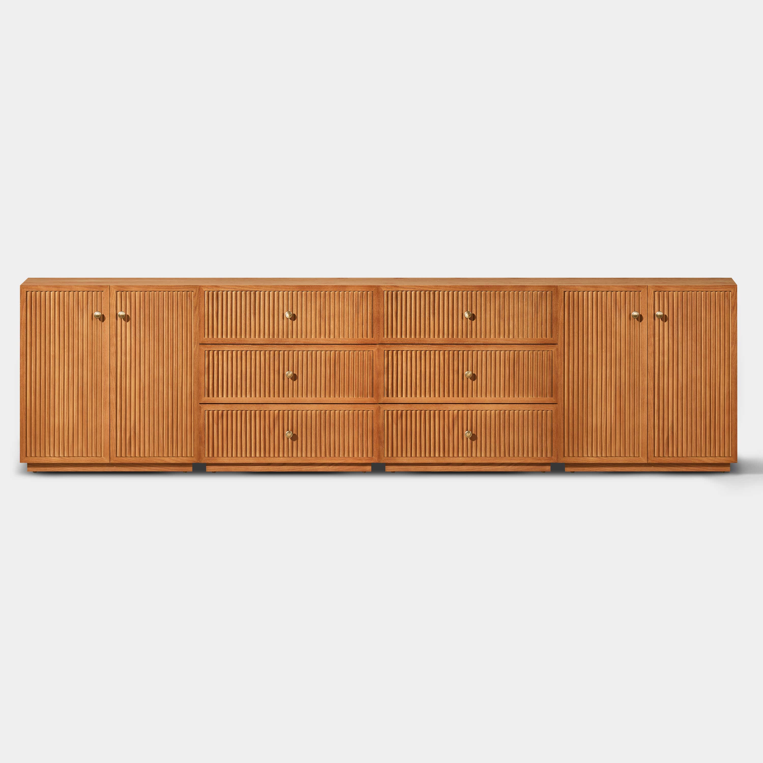 Avery Oak Modular Media Console 120"W