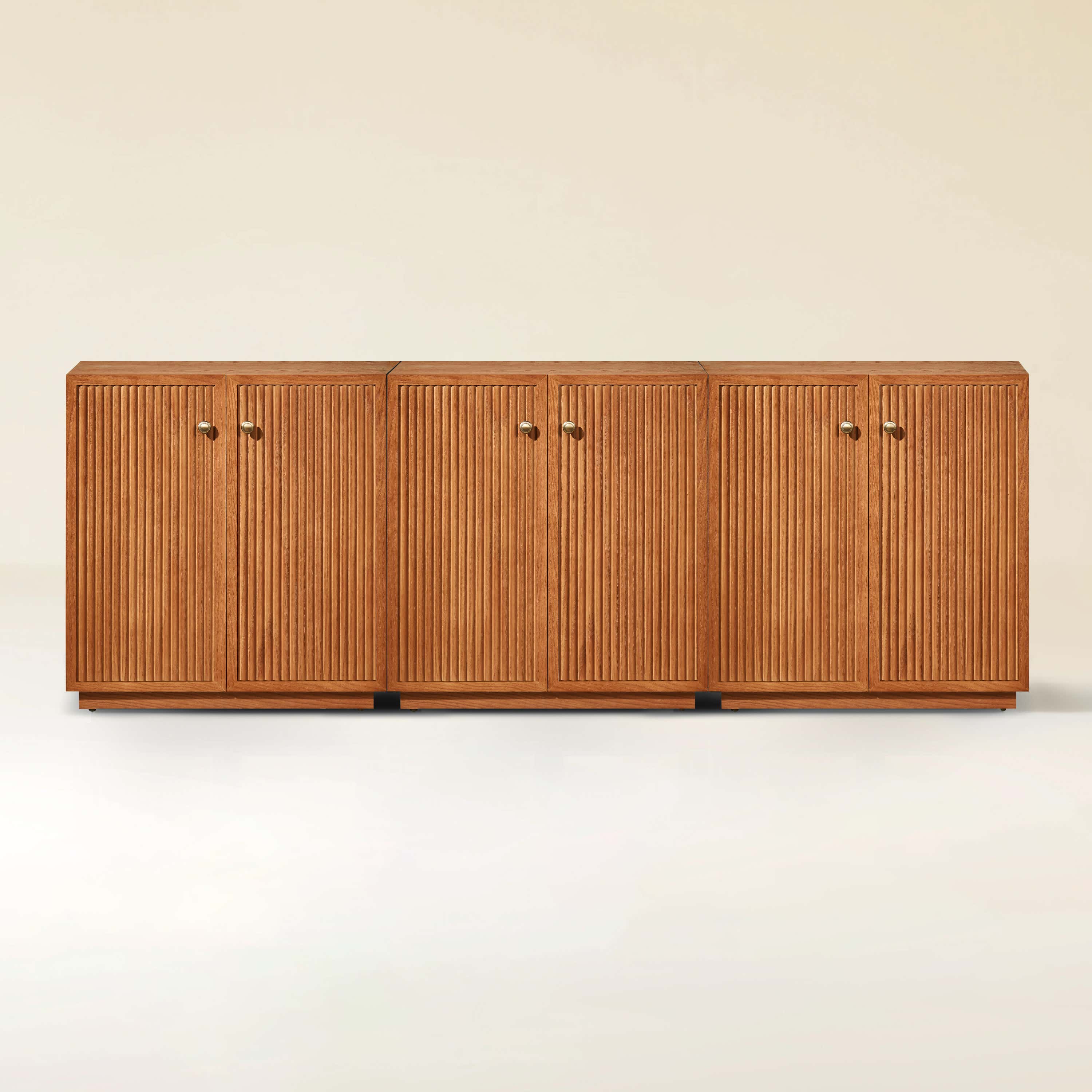Avery Oak Media Console 90"W(Set of 3)