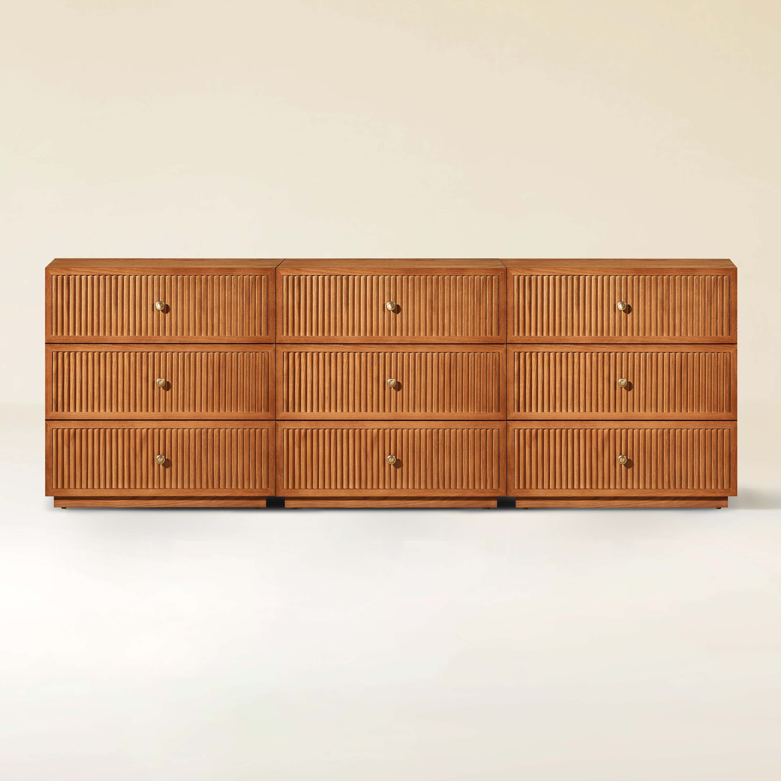 Avery Oak Drawer 90"W(Set of 3)